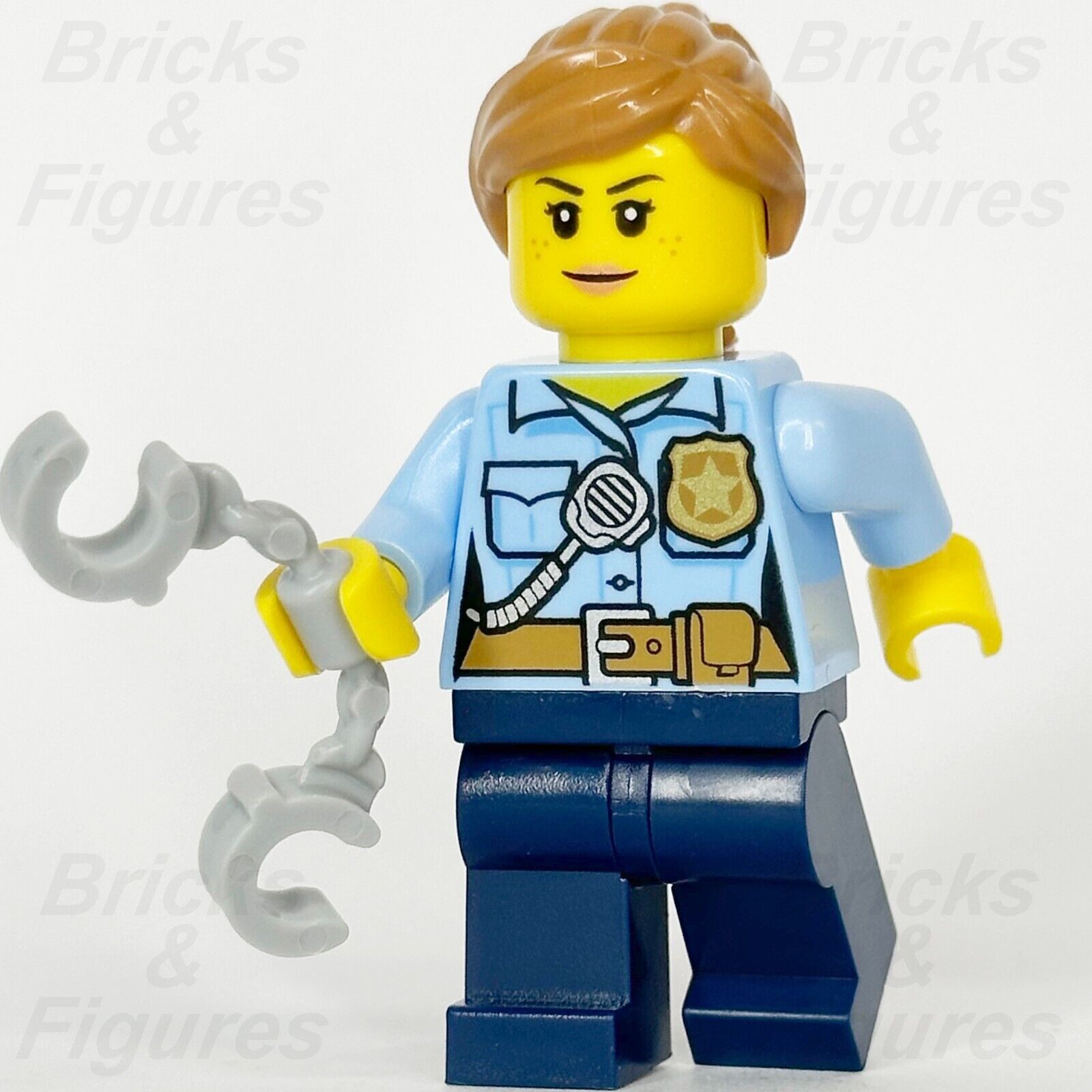 LEGO City Police Officer Female Minifigure Handcuffs Badge Radio