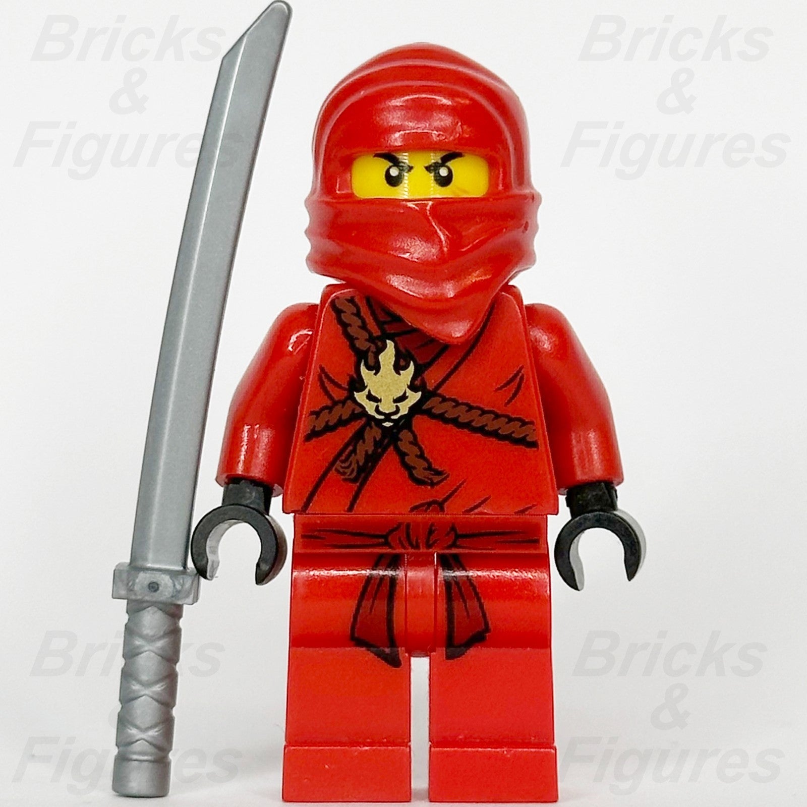 LEGO Ninjago Kai Minifigure The Golden Weapons Fire Ninja 2505 2508 njo0007 Used1