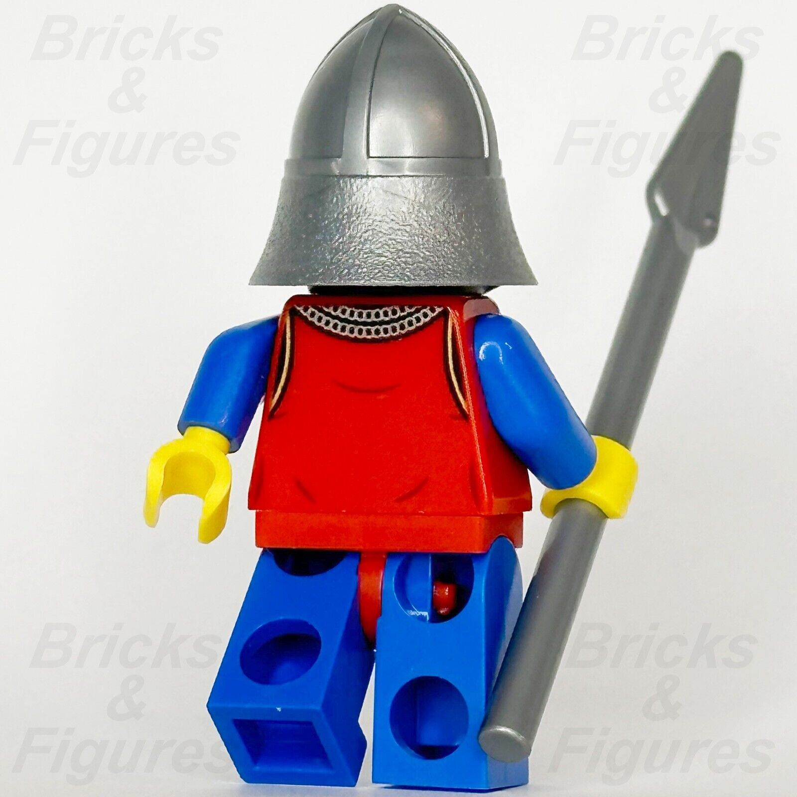 LEGO Castle Lion Knight Tower Guard Minifigure Male Black Moustache 10332 cas589 - Bricks & Figures