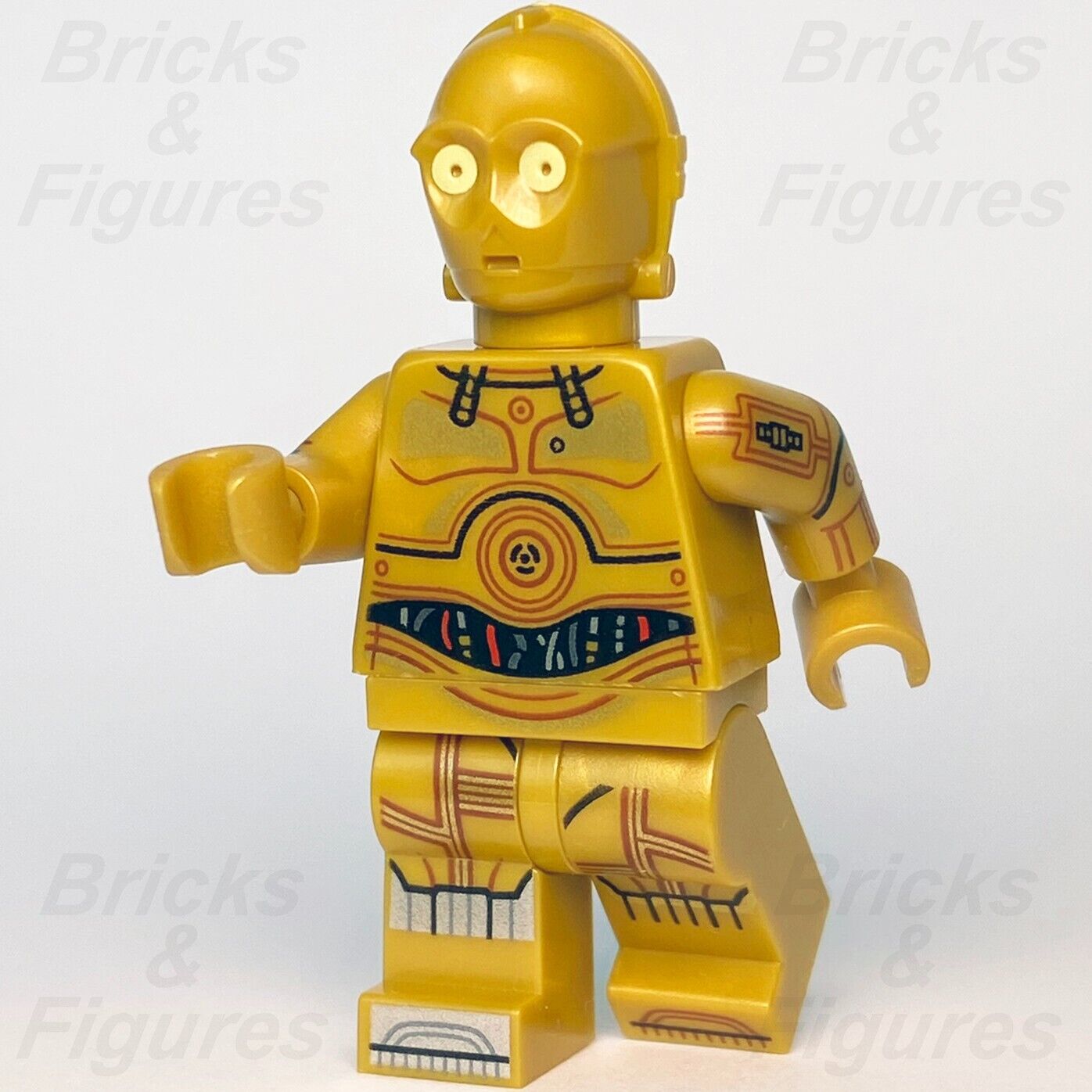 LEGO Star Wars C-3PO Minifigure Protocol Droid Printed Arms 75365 75339 sw1201 - Bricks & Figures