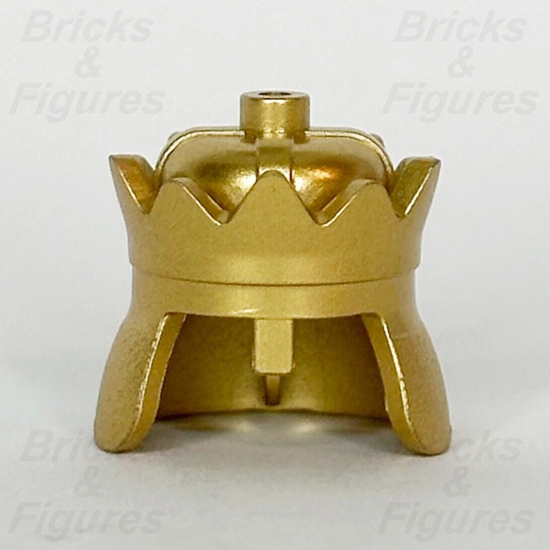 LEGO Castle Metallic Gold Crown Helmet Minifigure Headgear Part King 71015 - Bricks & Figures