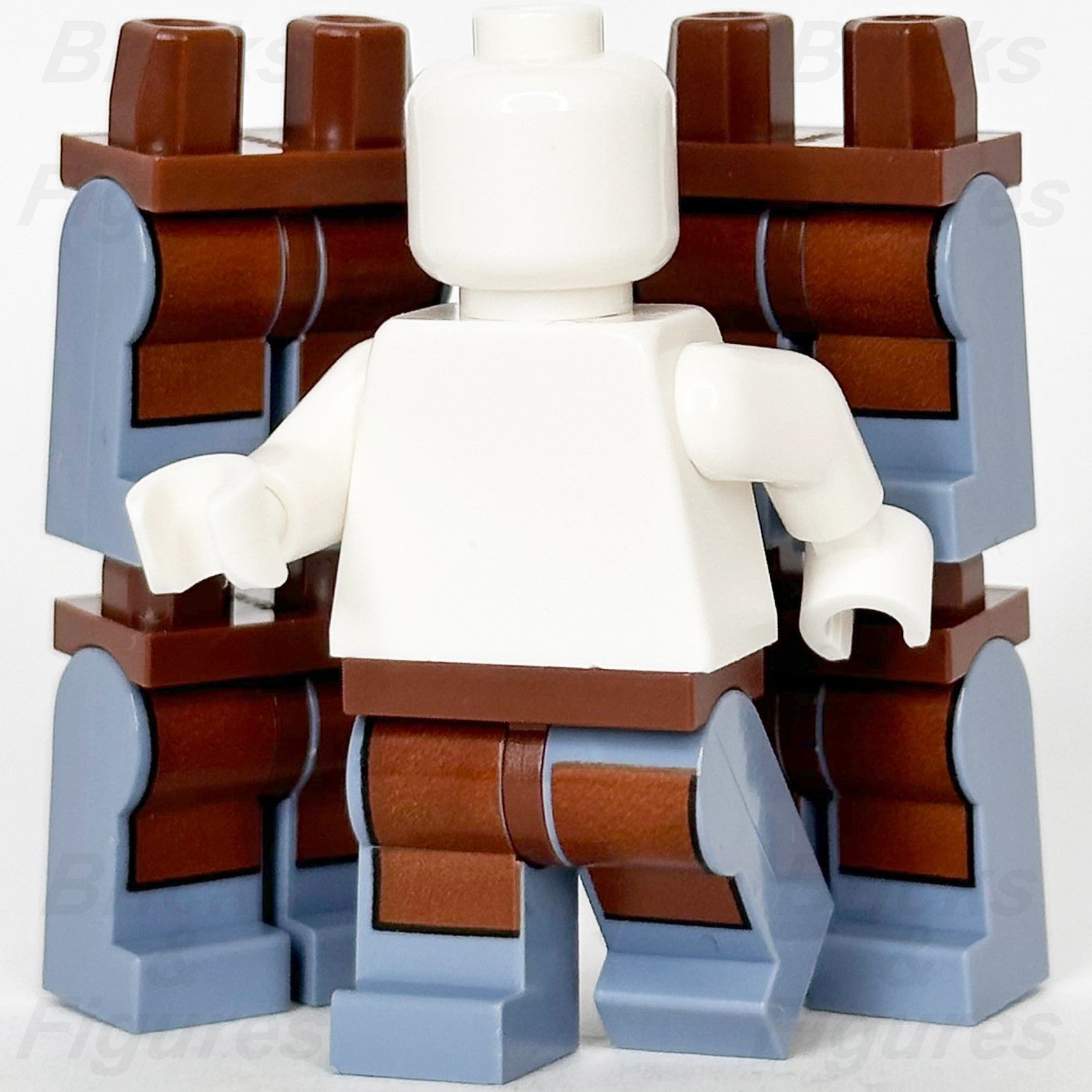 LEGO Minifigure Sand Blue Reddish Brown Legs Part Plain Hips 6120224 21902 x 52