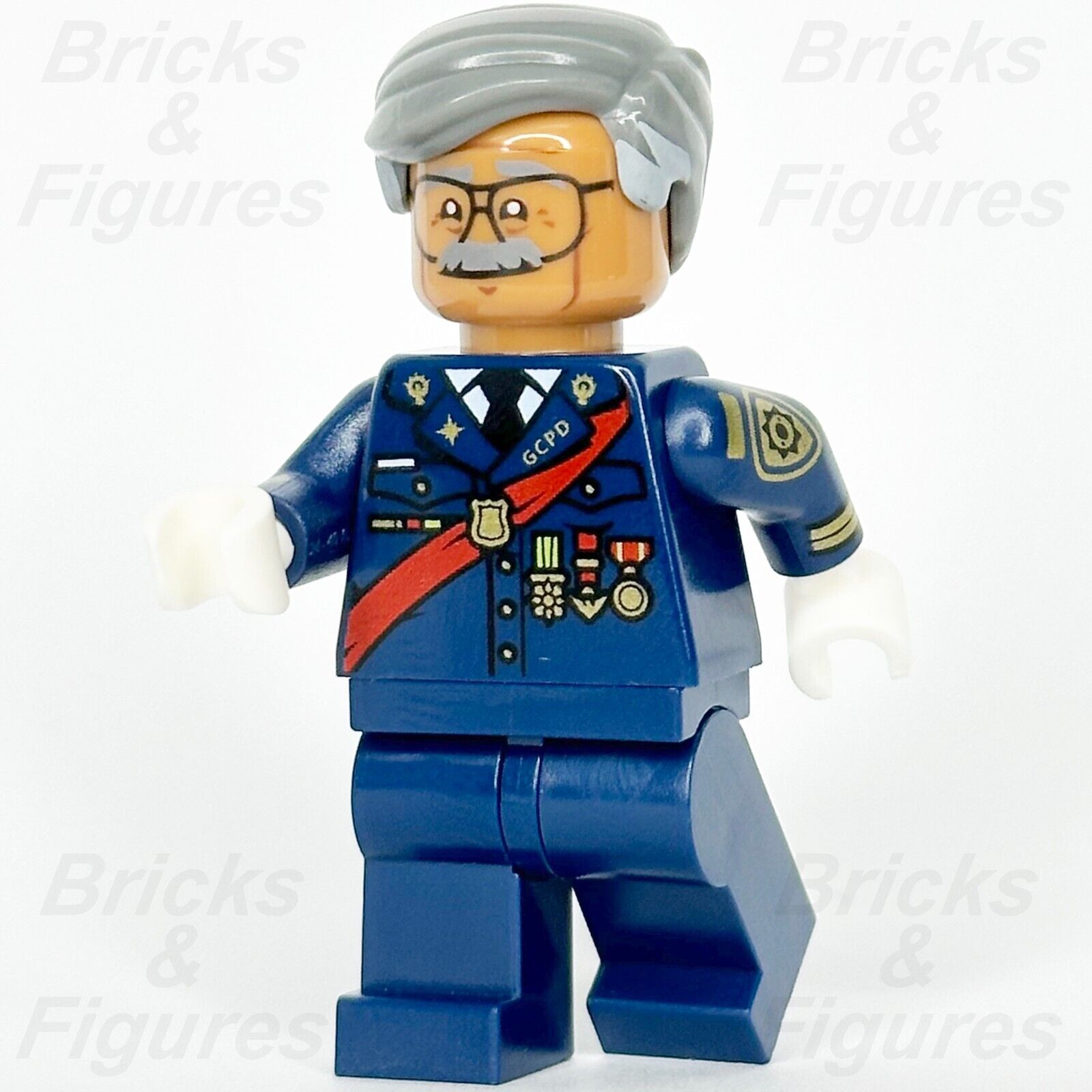 LEGO Super Heroes Commissioner Gordon Minifigure Batman Red Sash DC 70908 sh326 - Bricks & Figures