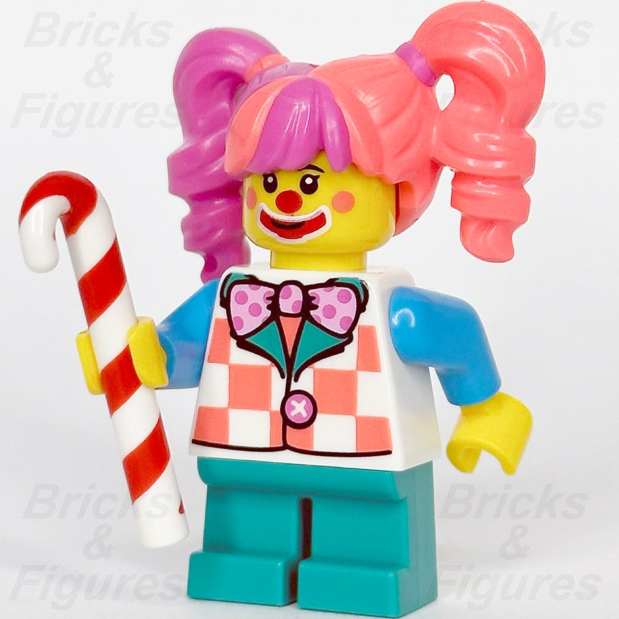 LEGO Clown Girl Minifigure with Candy Cane Build-A-Minifigure BAM 2023 Minifig0
