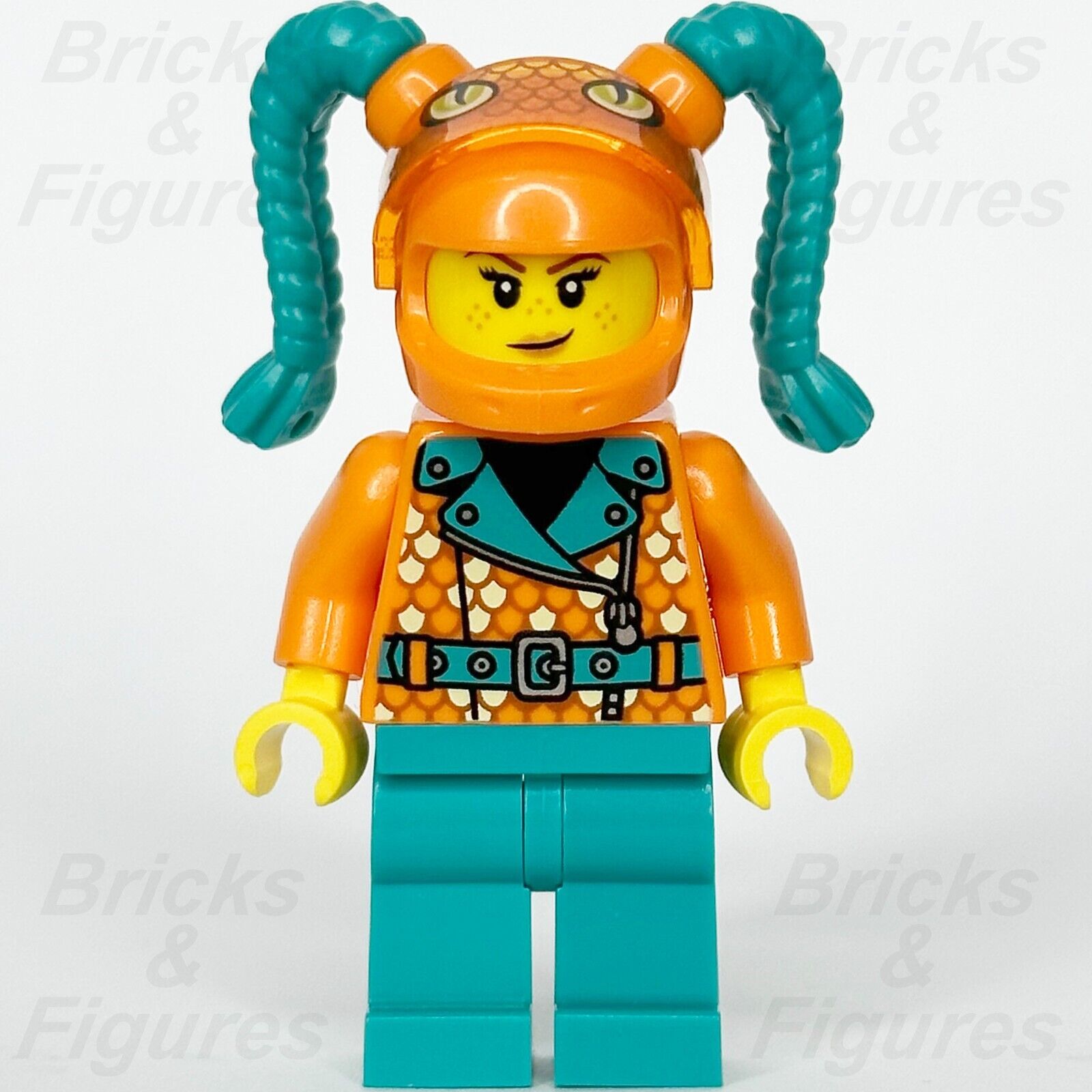 LEGO City Stuntz Driver Minifigure Snake Eyes Visor Scales Town 60339 cty1456 - Bricks & Figures