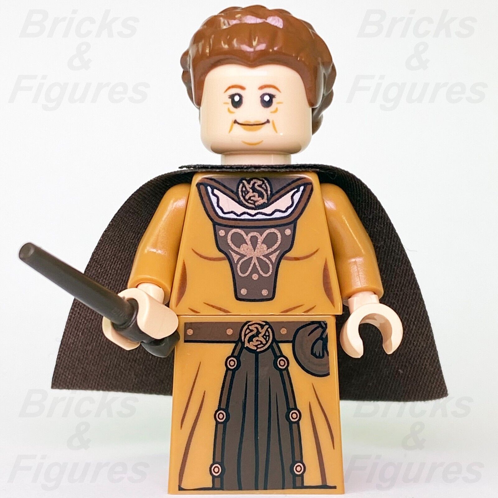 LEGO Harry Potter Helga Hufflepuff Minifigure Witch w/ Wand & Cape 71043 hp160 - Bricks & Figures