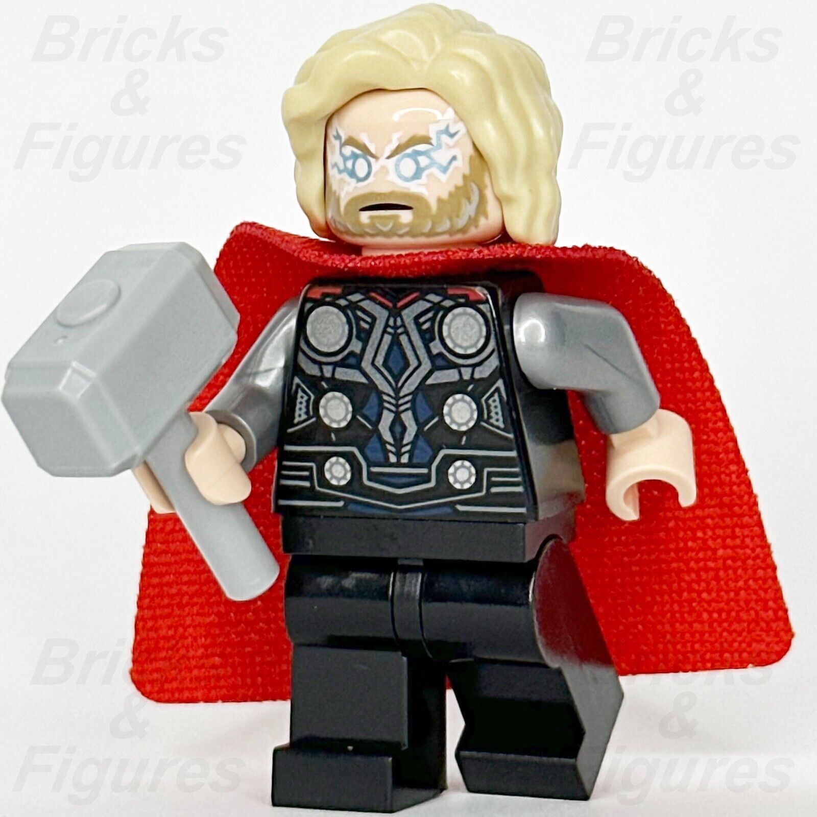 LEGO Super Heroes Thor Minifigure Avengers Marvel w/ Mjolnir Hammer 76269 sh915 - Bricks & Figures