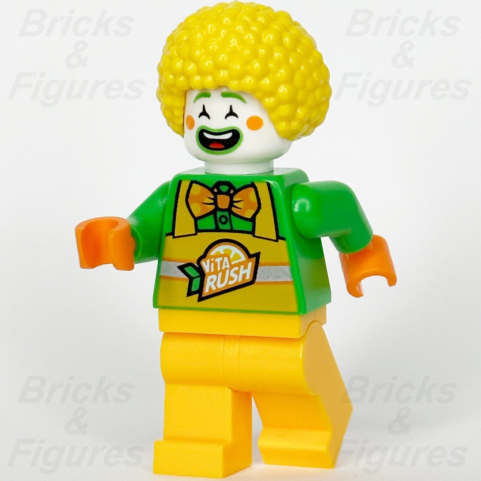 LEGO City Citrus the Clown Minifigure Hospital Yellow Hair Town 60330 cty1339 - Bricks & Figures
