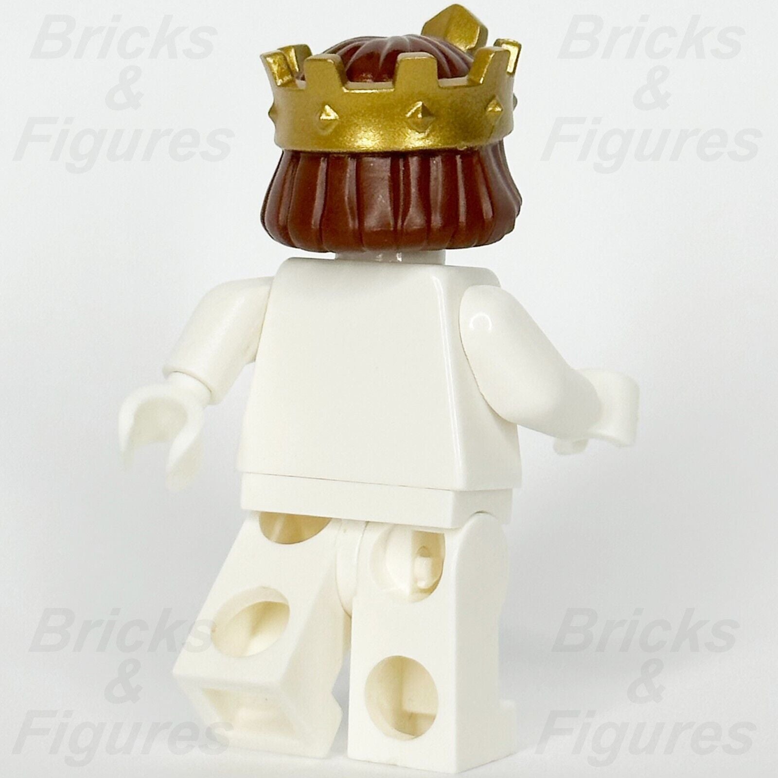 LEGO Castle Gold Crown with Reddish Brown Hair Minifigure Part 18835pb01 King 5