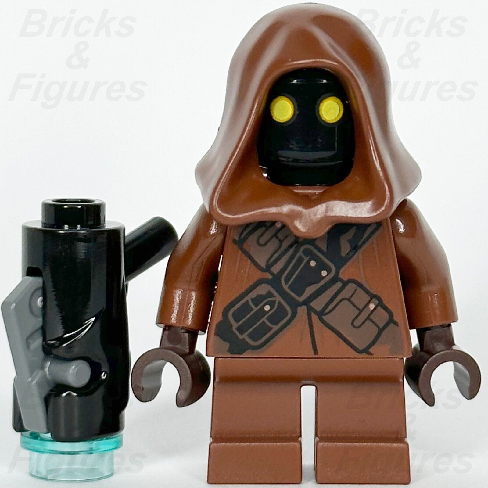 LEGO Star Wars Jawa Minifigure A New Hope Strap Black Stains 75220 75198 sw0896 - Bricks & Figures