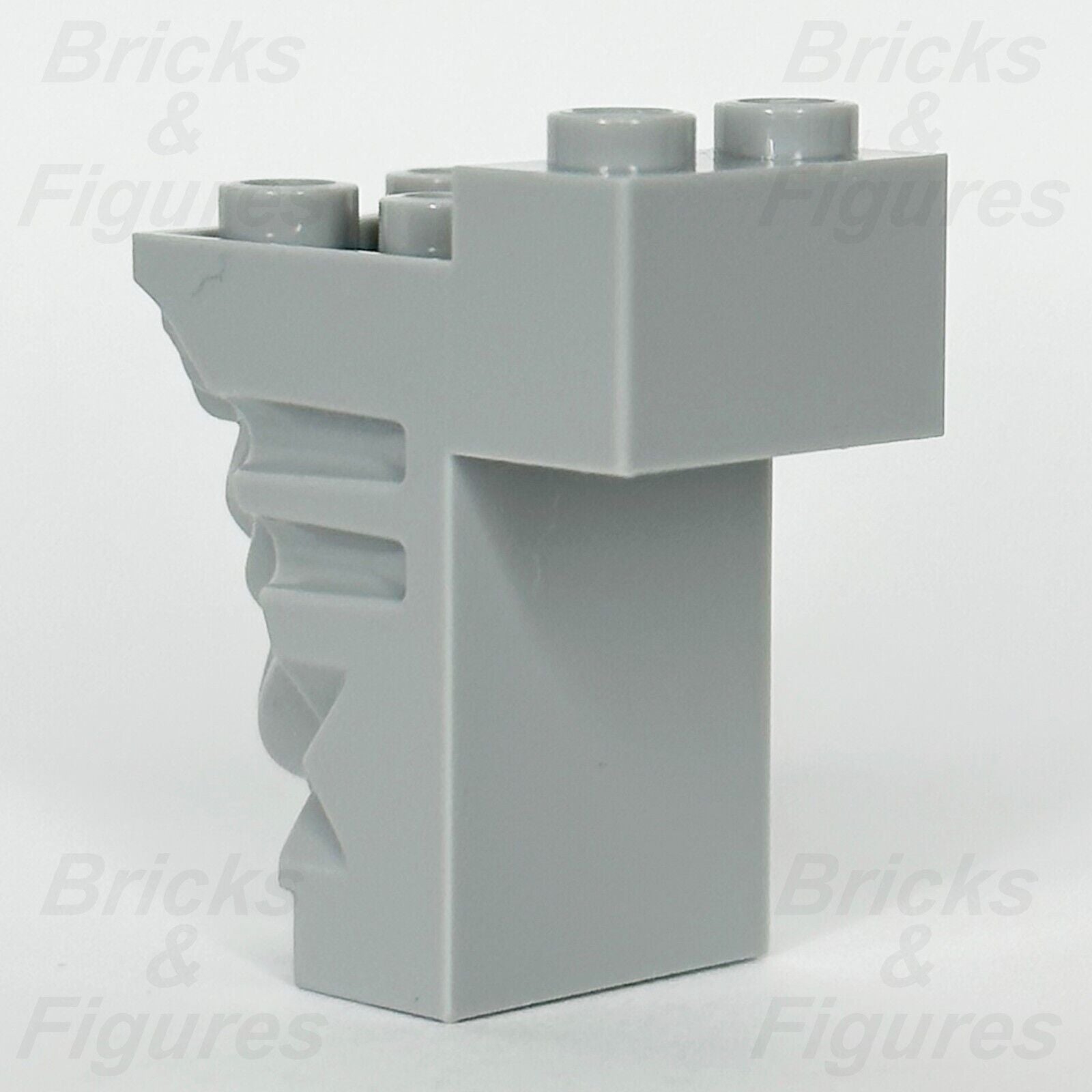 LEGO Castle Lion Head Part Brick Modified 2 x 3 x 3 Light bluish Grey 30274 - Bricks & Figures