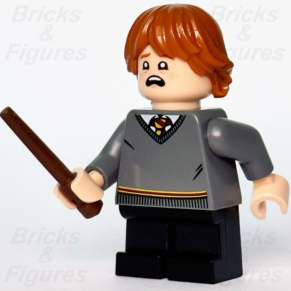 LEGO Harry Potter Ron Weasley Gryffindor Sweater Wizard Minifigure 75954 hp151 - Bricks & Figures