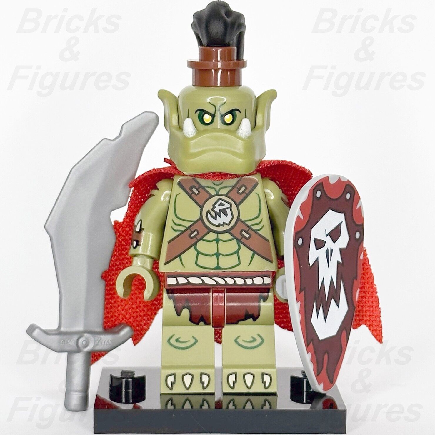 LEGO Orc Warrior Minifigure Sword & Shield Castle Collectible Series 24 71037 - Bricks & Figures