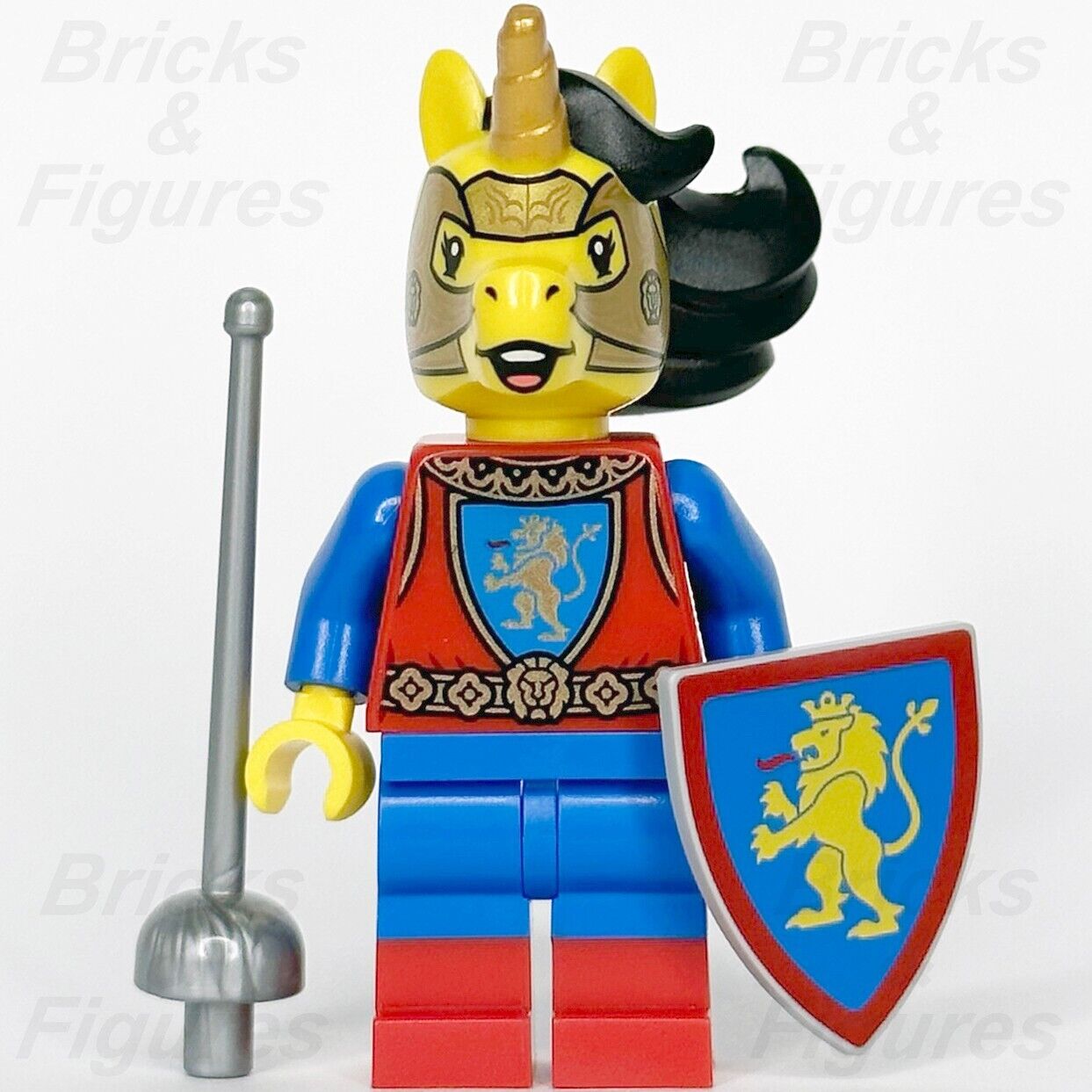 LEGO Unicorn Lion Knight Minifigure & Shield Part Build-A-Minifigure (BAM) 2023 - Bricks & Figures