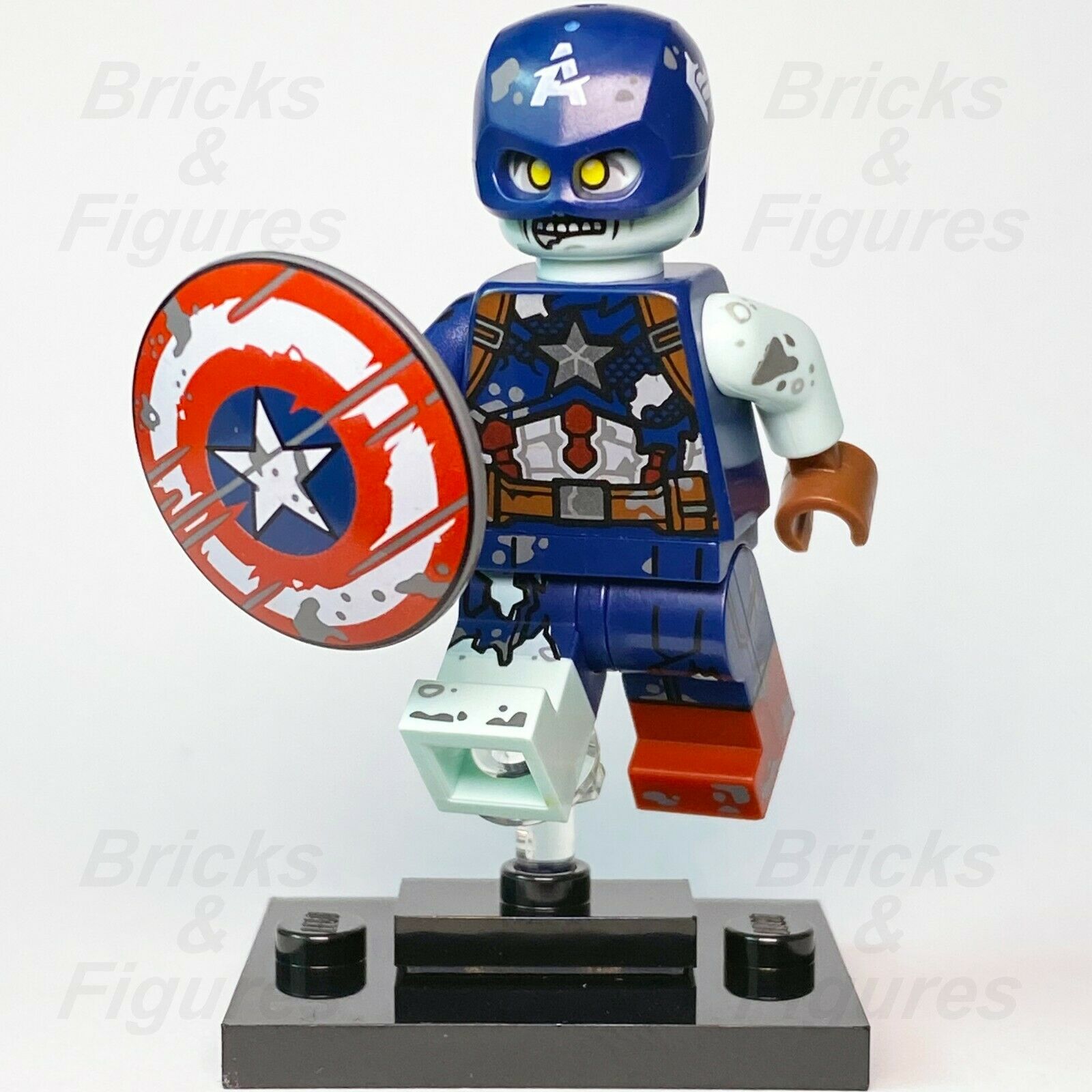 Marvel Collectible Minifigures LEGO Zombie Captain America Colmar-9 71031 New - Bricks & Figures