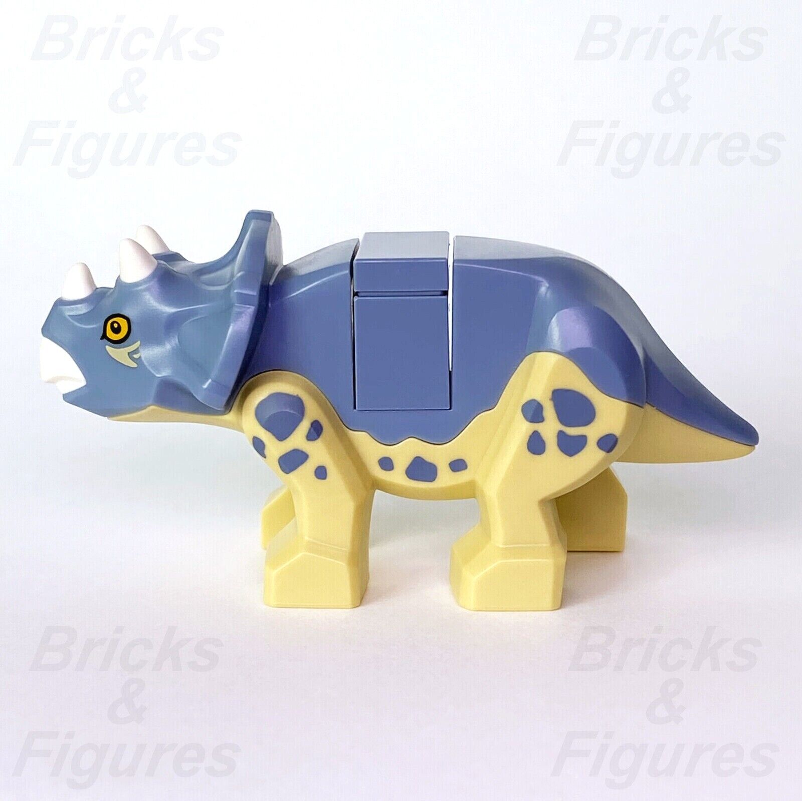 New Jurassic World LEGO Baby Triceratops Sand Blue Dinosaur Minifigure 76940 - Bricks & Figures