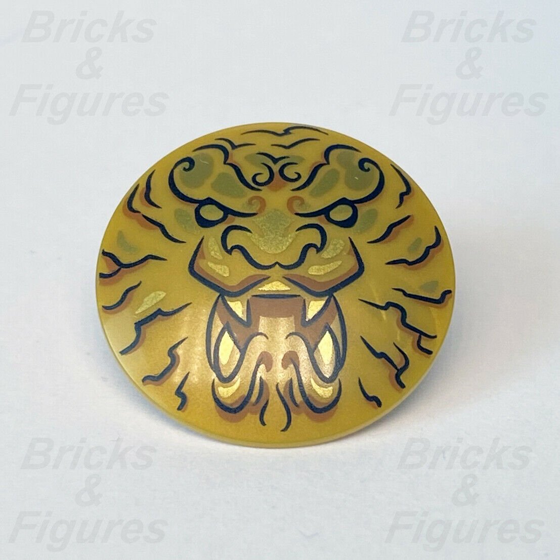 New Ninjago LEGO Gold Lion Head Shield Master of the Mountain Part 71720 71721 - Bricks & Figures