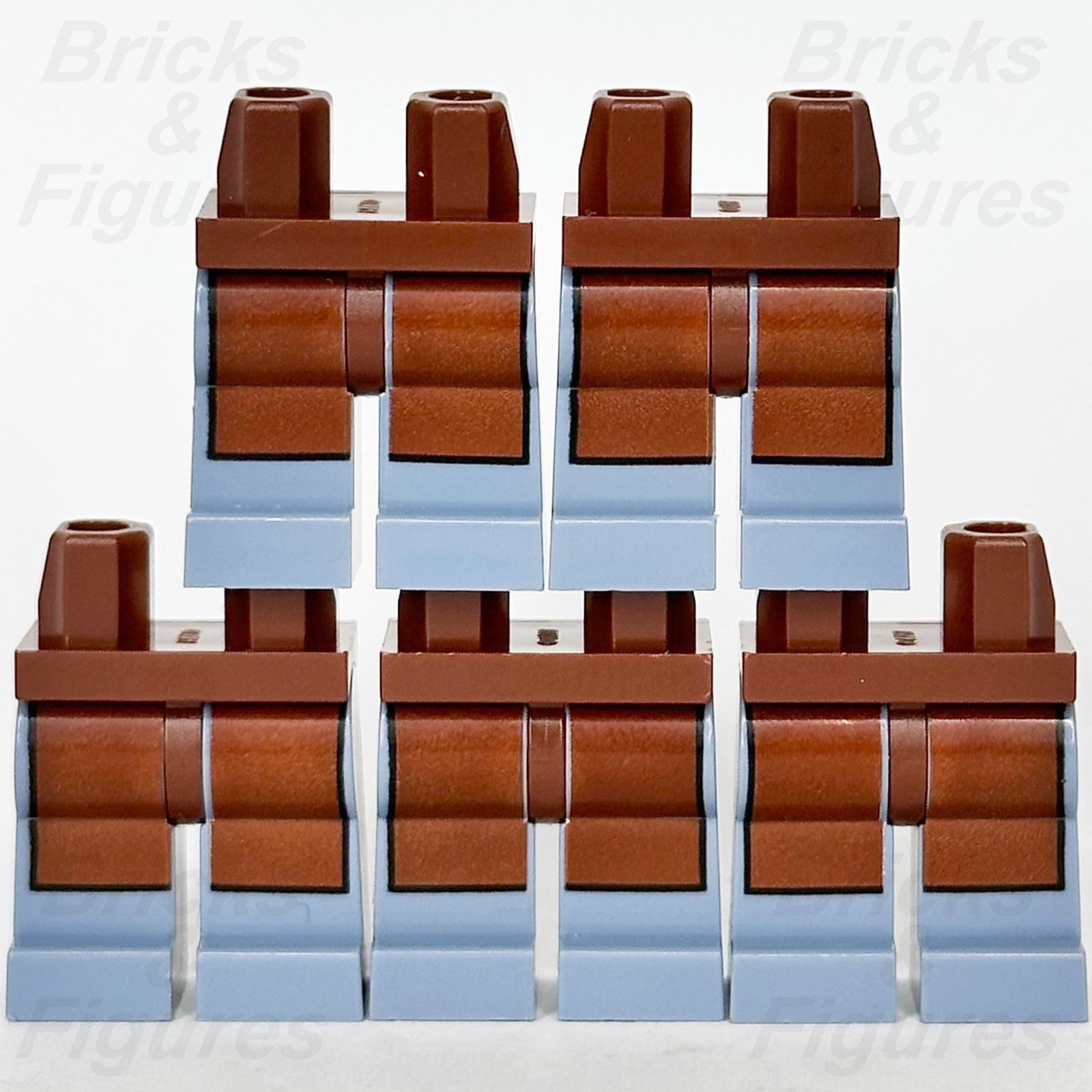 LEGO Minifigure Sand Blue Reddish Brown Legs Part Plain Hips 6120224 21902 x 50