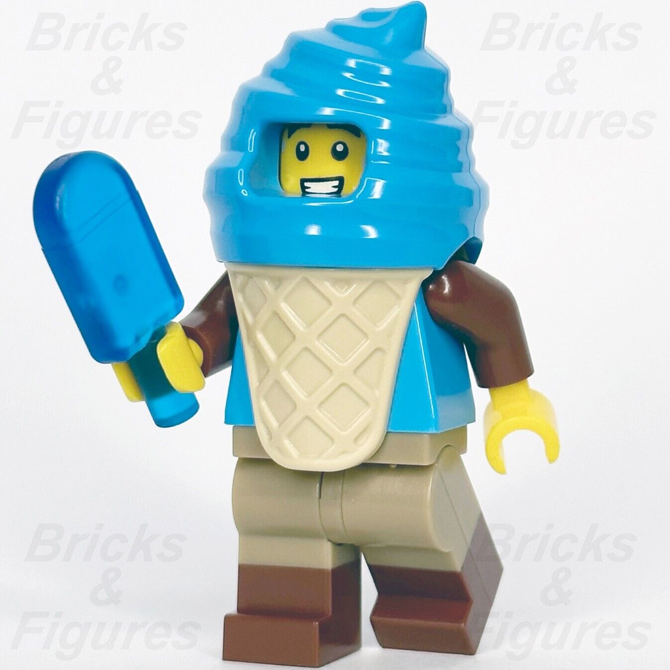 LEGO Blue Ice Cream Suit Guy Minifigure w/ Popsicle Build-A-Minifigure BAM 2023