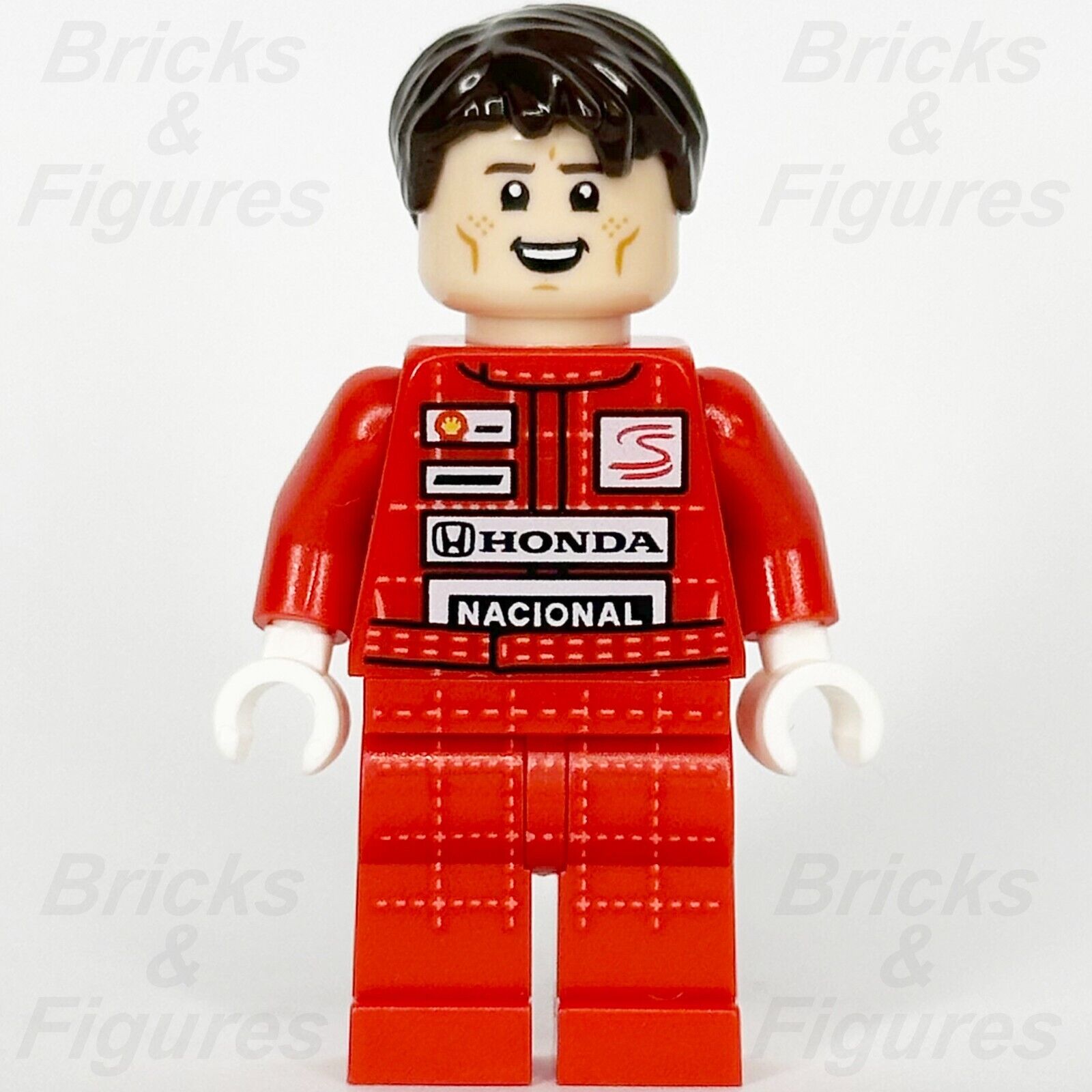 LEGO Creator Ayrton Senna Minifigure Expert F1 Racer Formula One 10330 twn497 - Bricks & Figures