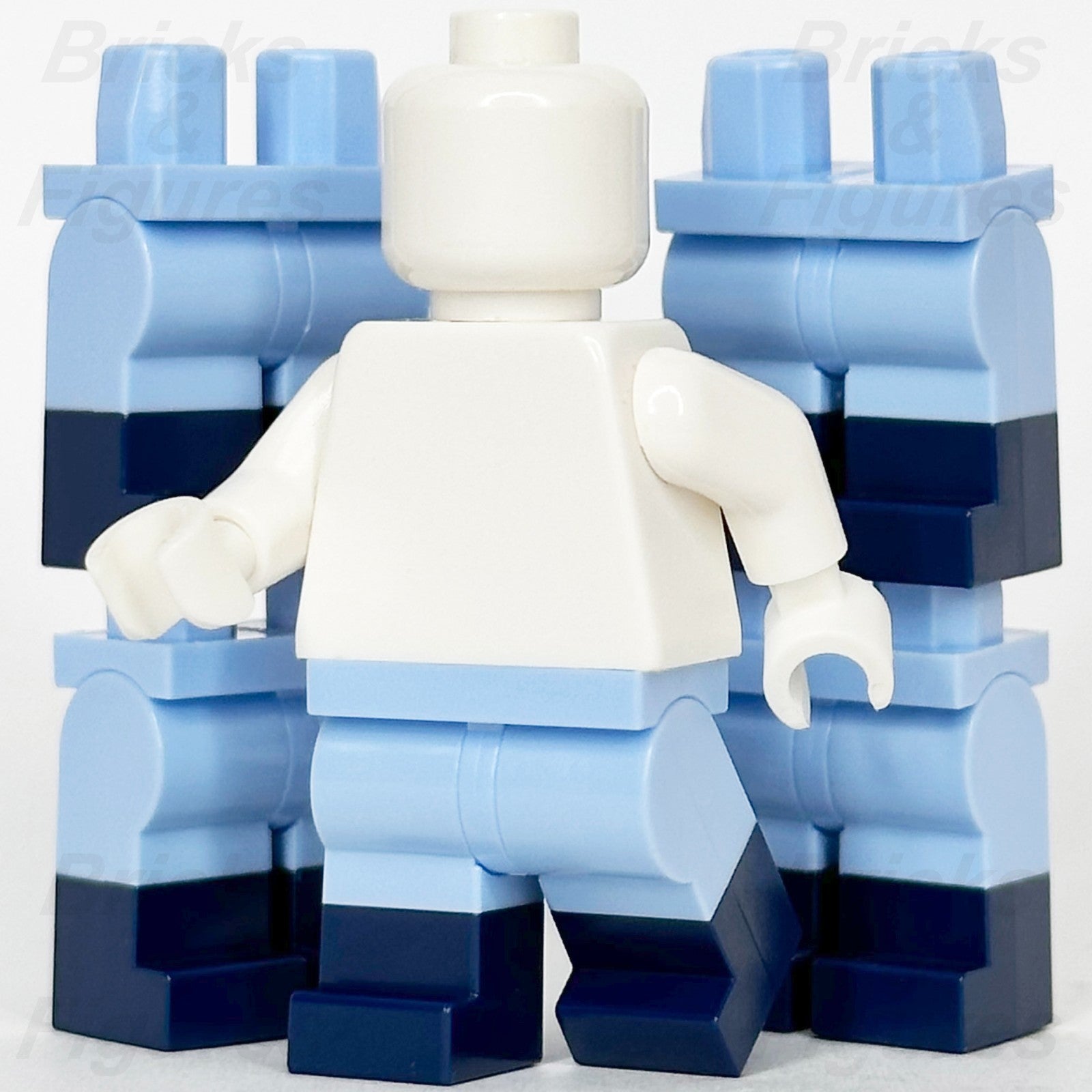LEGO Bright Light Blue Legs Minifigure Part w/ Dark Blue Boots 77601 6490995 x 52