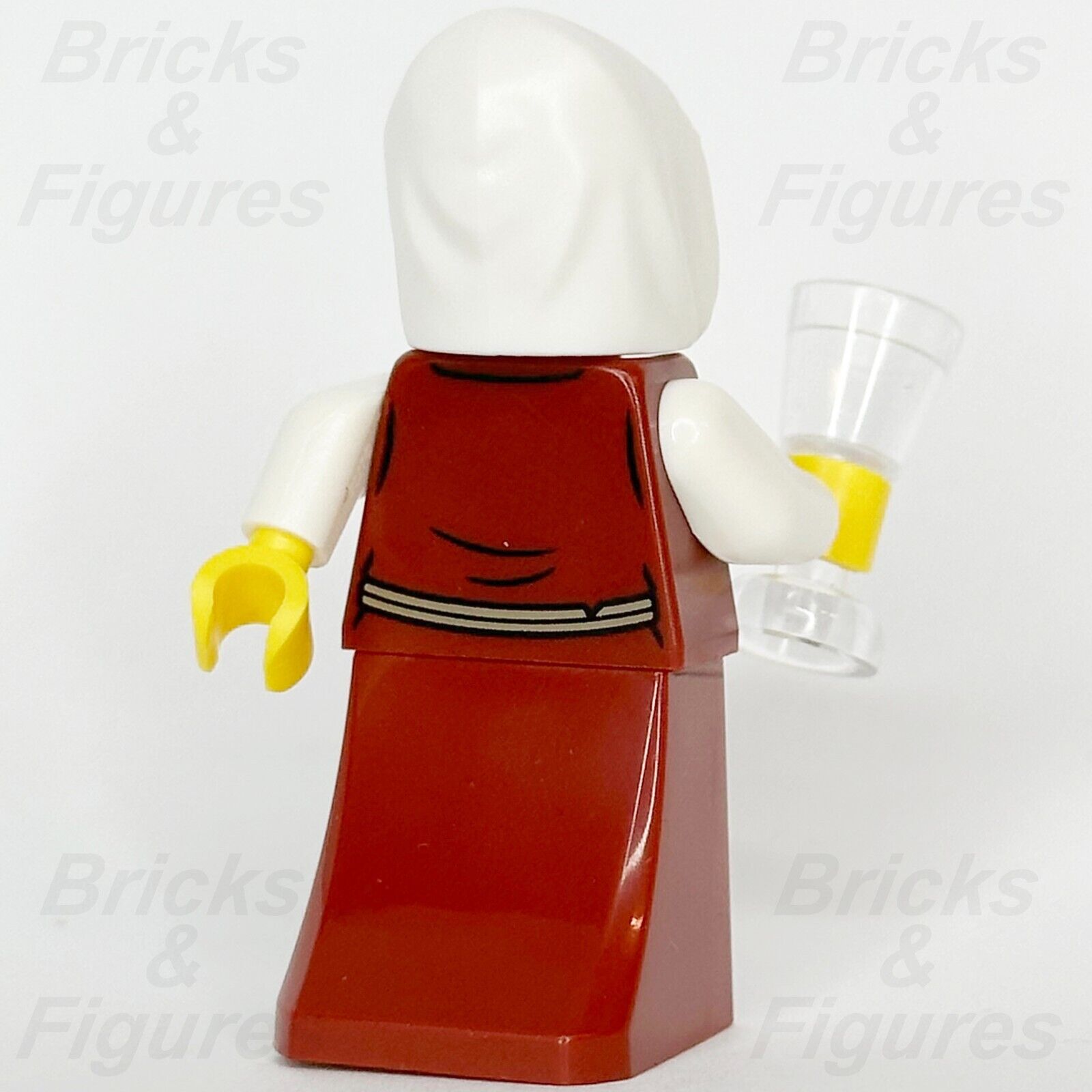 LEGO Castle Innkeeper Minifigure Female Dark Red Dress White Hood 10332 cas586