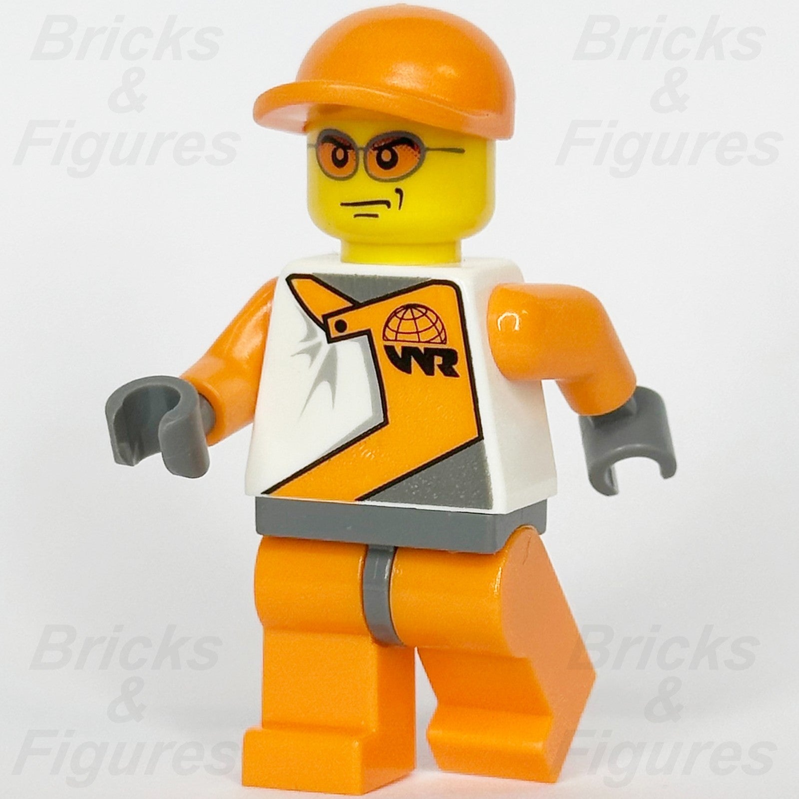 LEGO World Racers Official 2 Minifigure Orange Cap Sunglasses Minifig 8864 wr0150