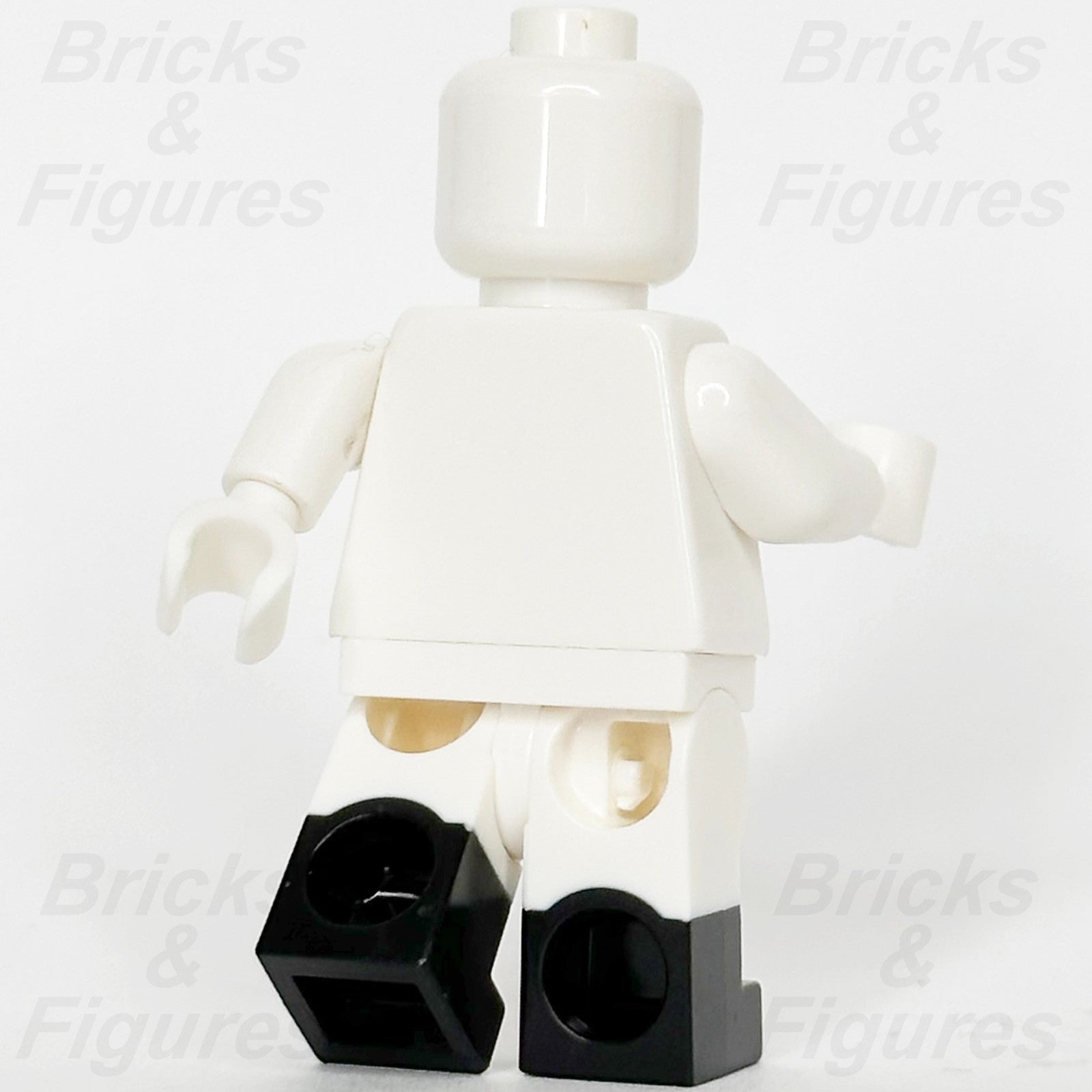 LEGO White Legs Minifigure Part w/ Moulded Black Boots Pattern 77601 64902553