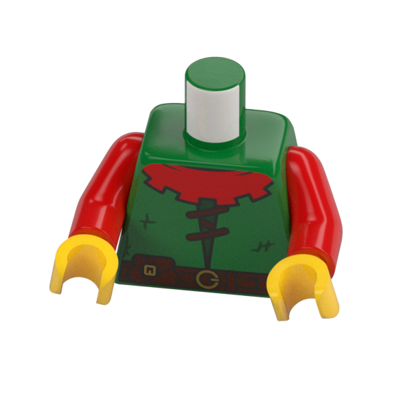 LEGO Minifigure Torso Part 6402701 76382 Castle Forestmen Body Green x 1