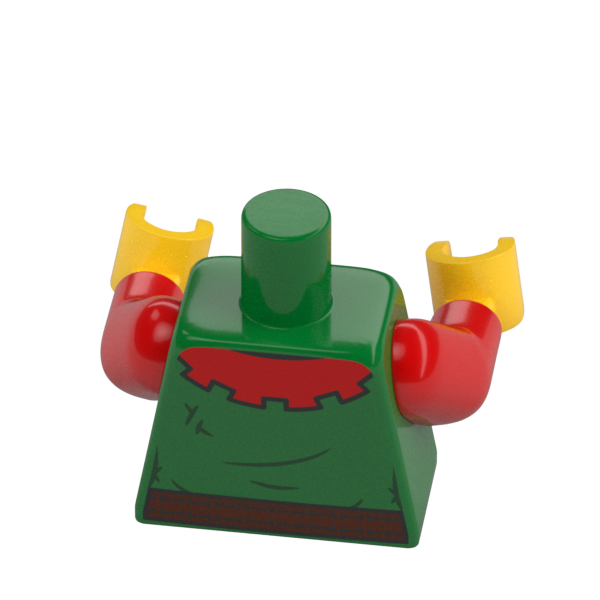 LEGO Minifigure Torso Part 6402701 76382 Castle Forestmen Body Green x 1