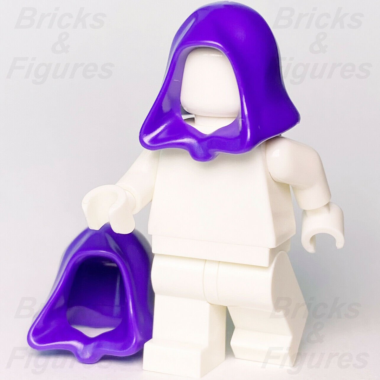 2 x Star Wars LEGO Dark Purple Robe Hoods Minifigure Headgear Parts 30381 96232 - Bricks & Figures