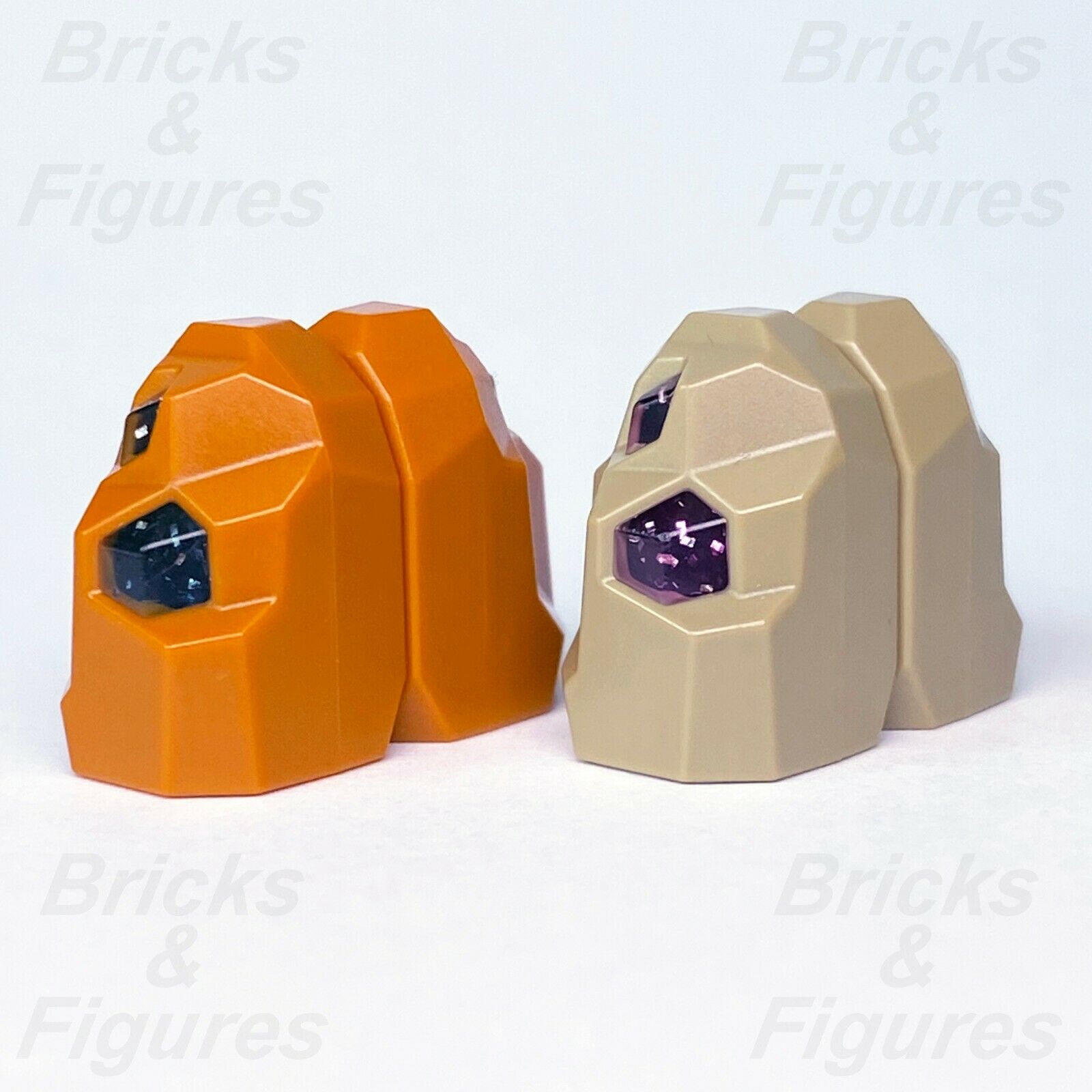 4 x Town City LEGO Rock Geode with Light Blue Dark Pink Crystals 60227 60228 - Bricks & Figures