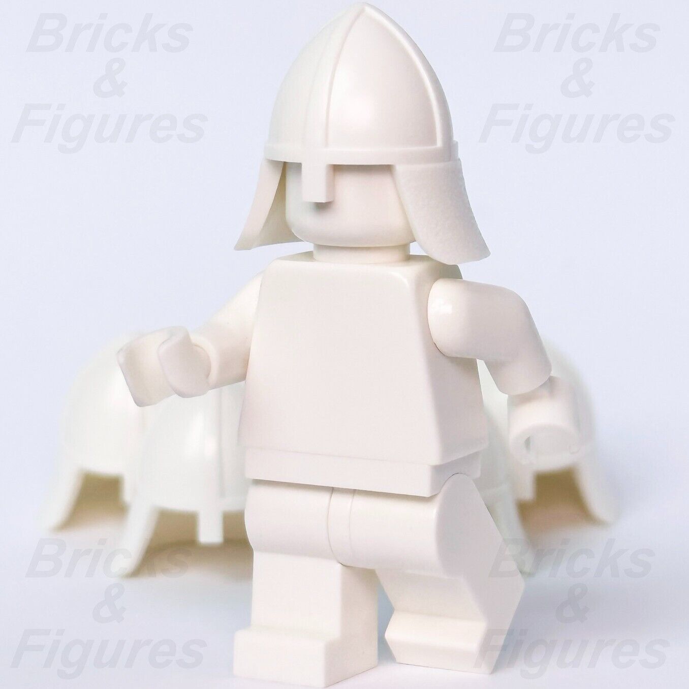 5 x Castle LEGO Knight Helmet w/ Neck Protector White Minifigure Part 3844 - Bricks & Figures