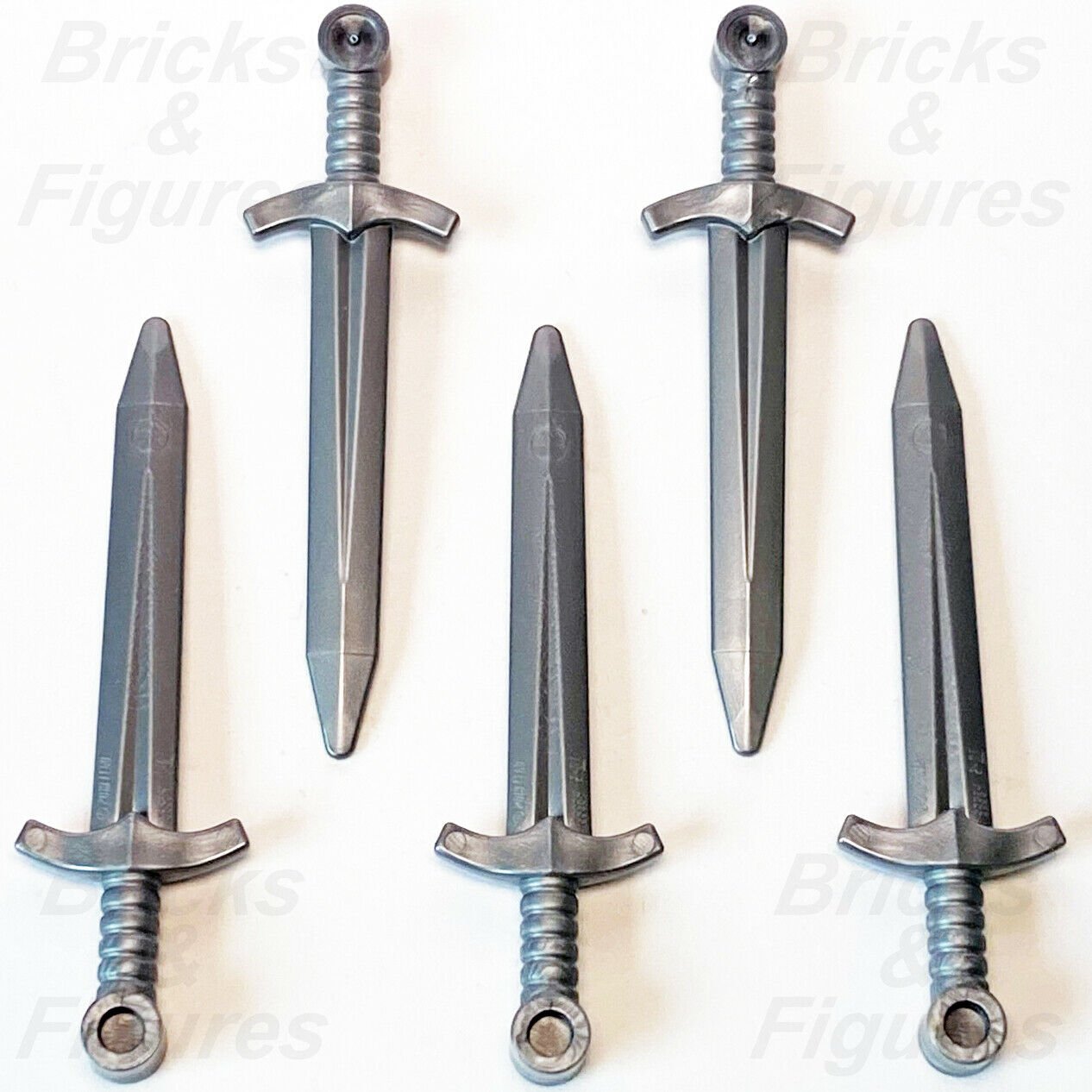 5 x Ideas LEGO Greatsword Knight Swords Blades Minifigure Weapon Part 21325 - Bricks & Figures