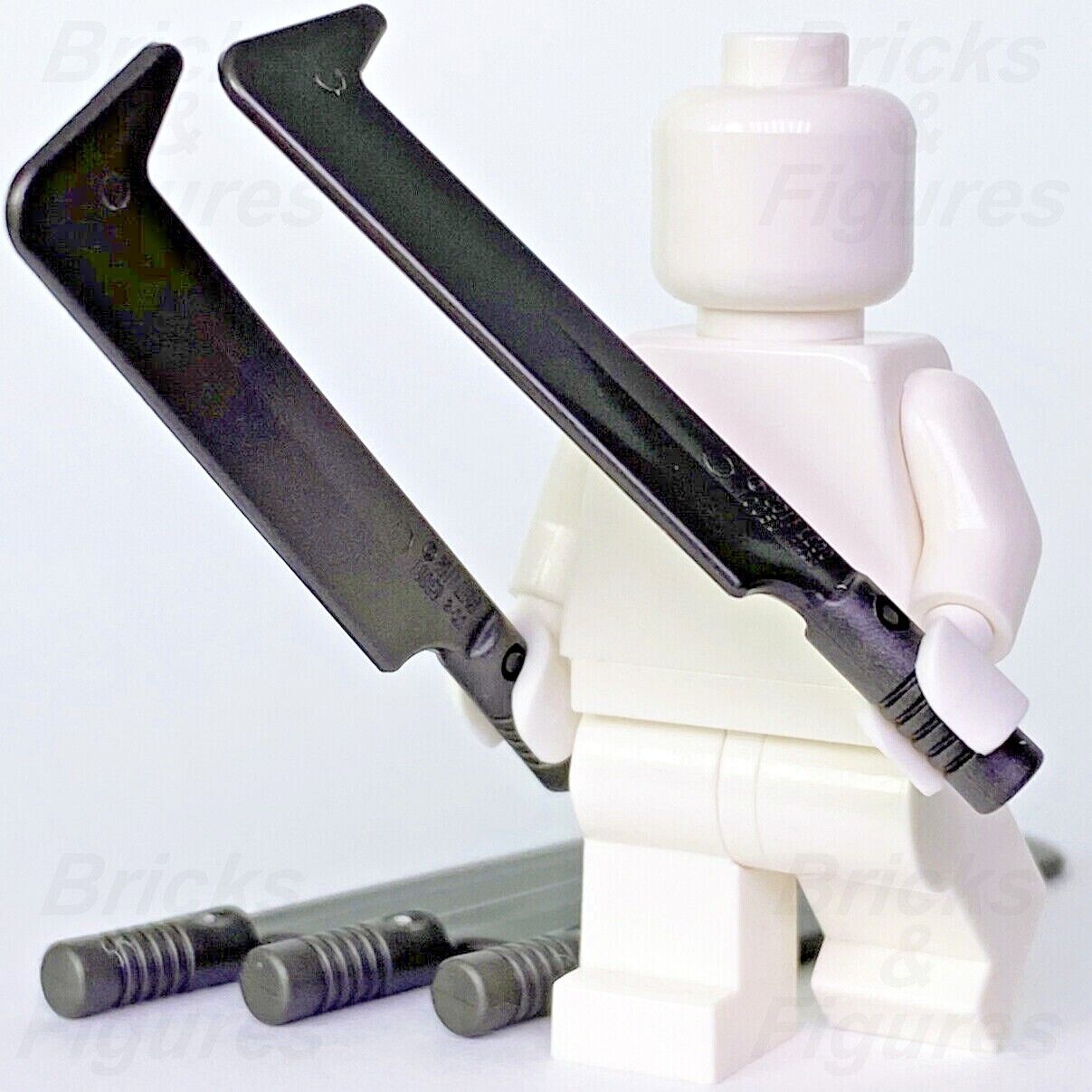 5 x LEGO Pearl Dark Grey Uruk-hai Swords Blades Minifigure Weapon Parts 10050 - Bricks & Figures