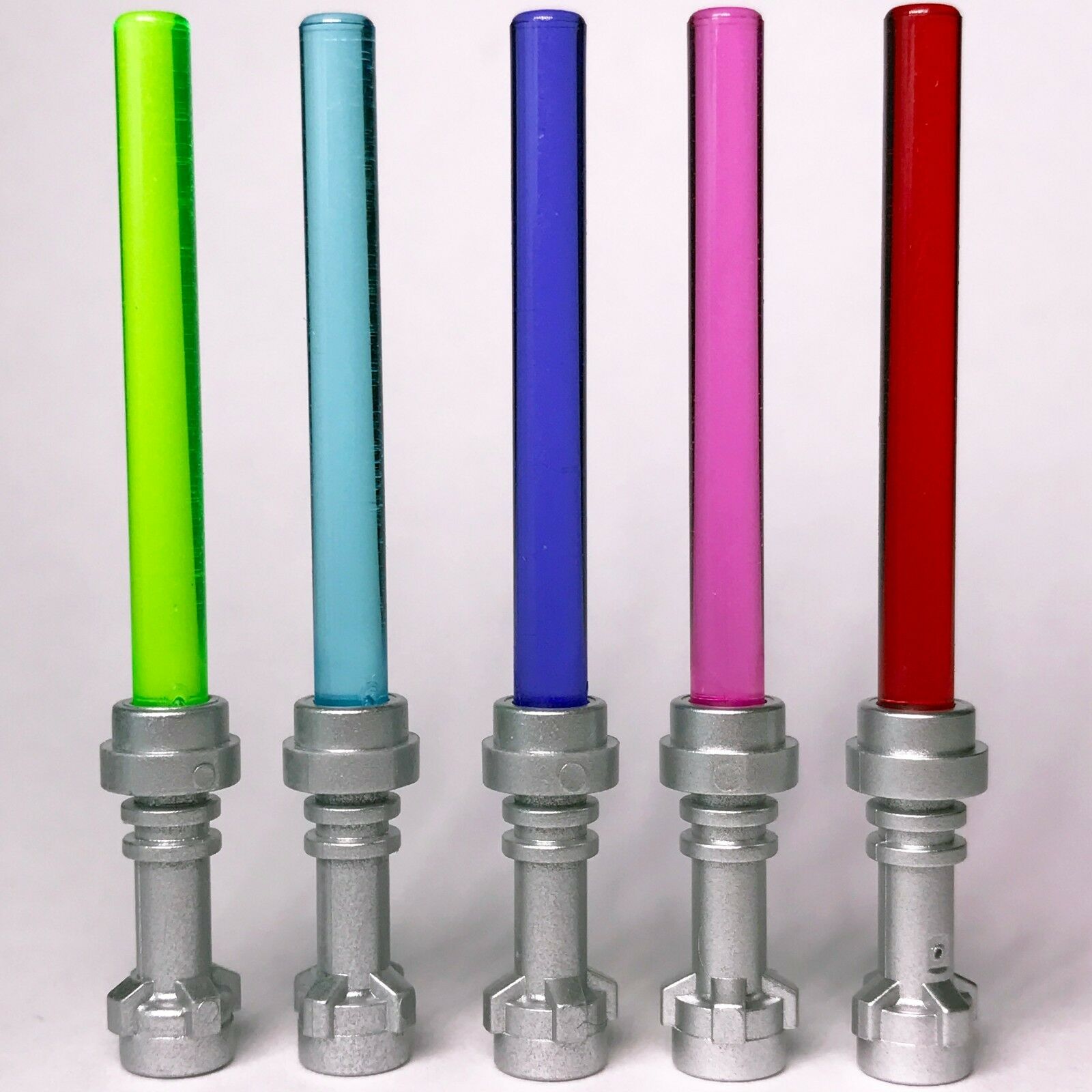 5 x STAR WARS lego GREEN blue PURPLE pink RED LIGHTSABERS jedi sith Minifigure NEW - Bricks & Figures