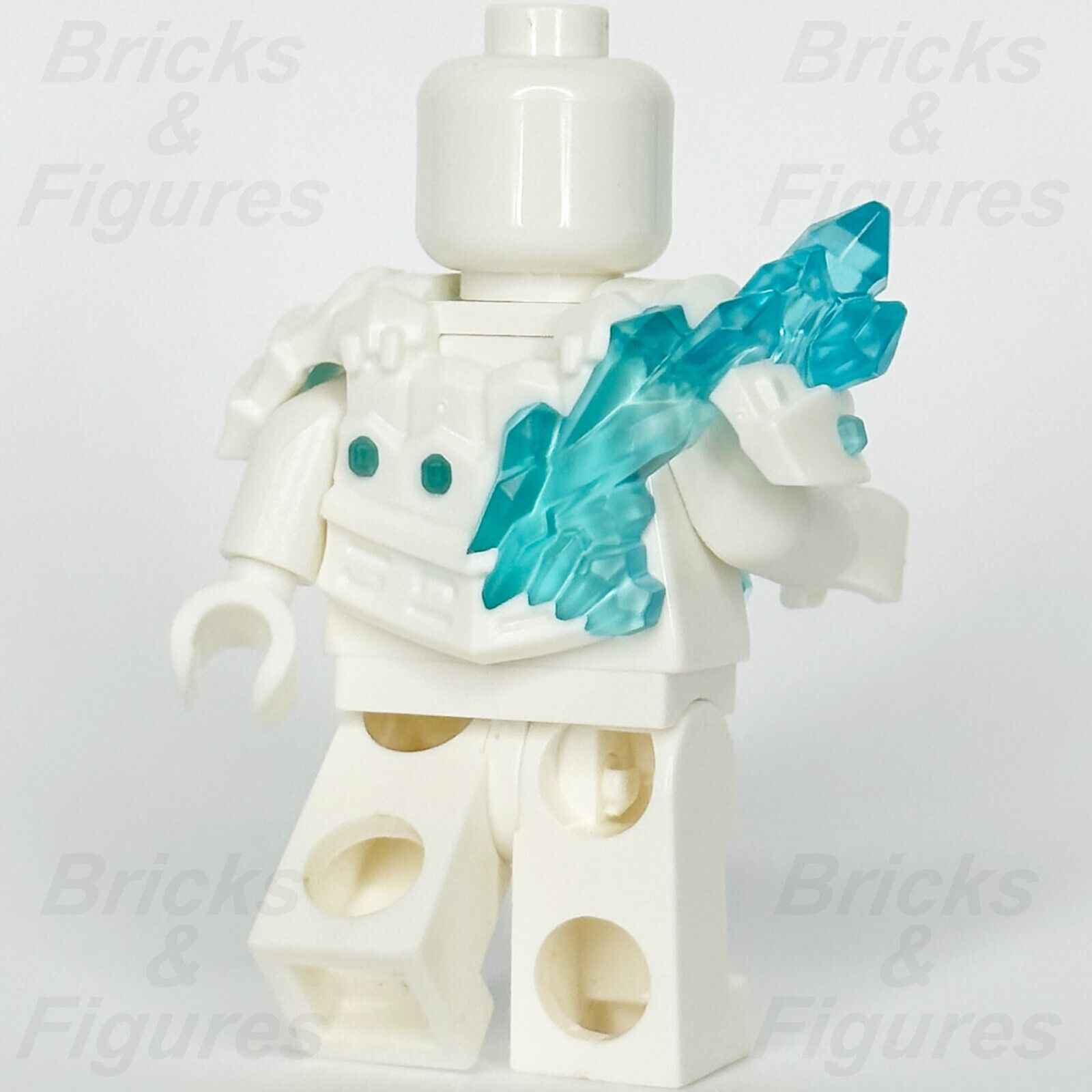 LEGO Minifigure Breastplate Samurai Armour Part White w/ Blue Crystals Ninjago 5