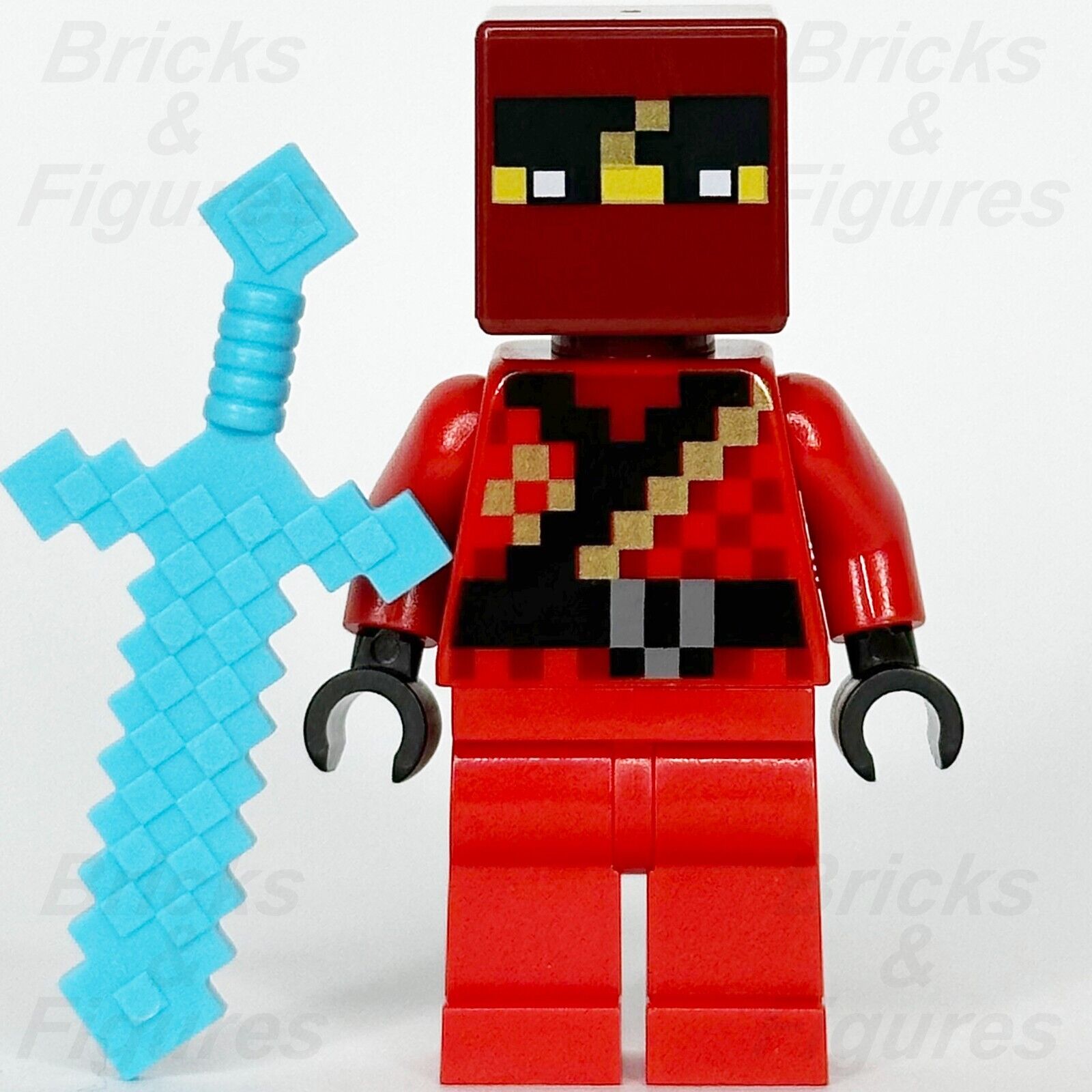 LEGO Minecraft Kai Minifigure with Sword Fire Red Ninja 21160 min077 Ninjago - Bricks & Figures