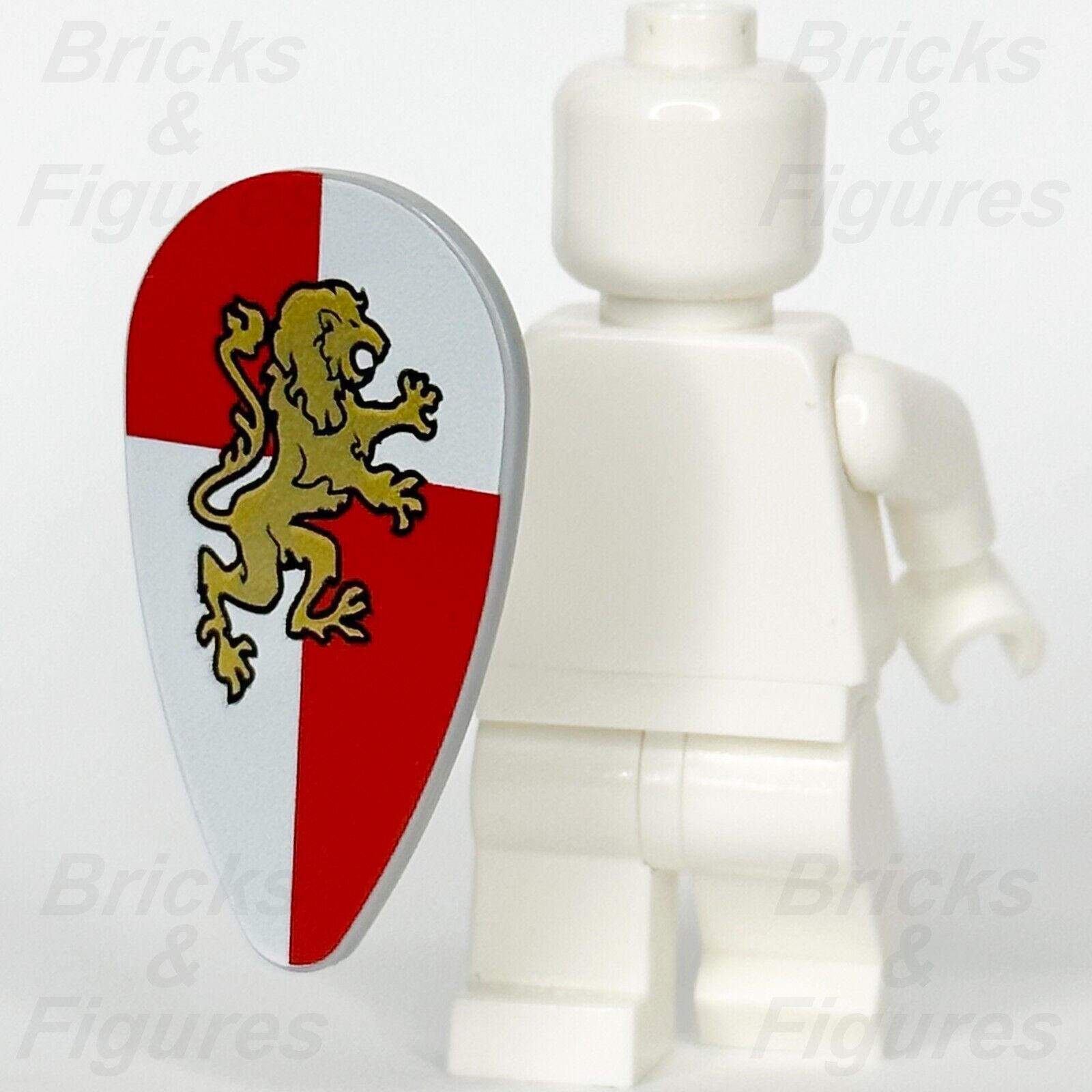 LEGO® Castle Shield Ovoid Gold Lion Minifigure Weapon Part Kingdoms 2586px19