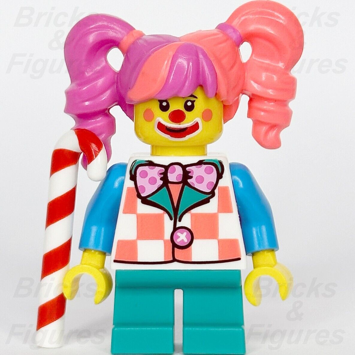 LEGO Clown Girl Minifigure with Candy Cane Build-A-Minifigure BAM 2023 Minifig