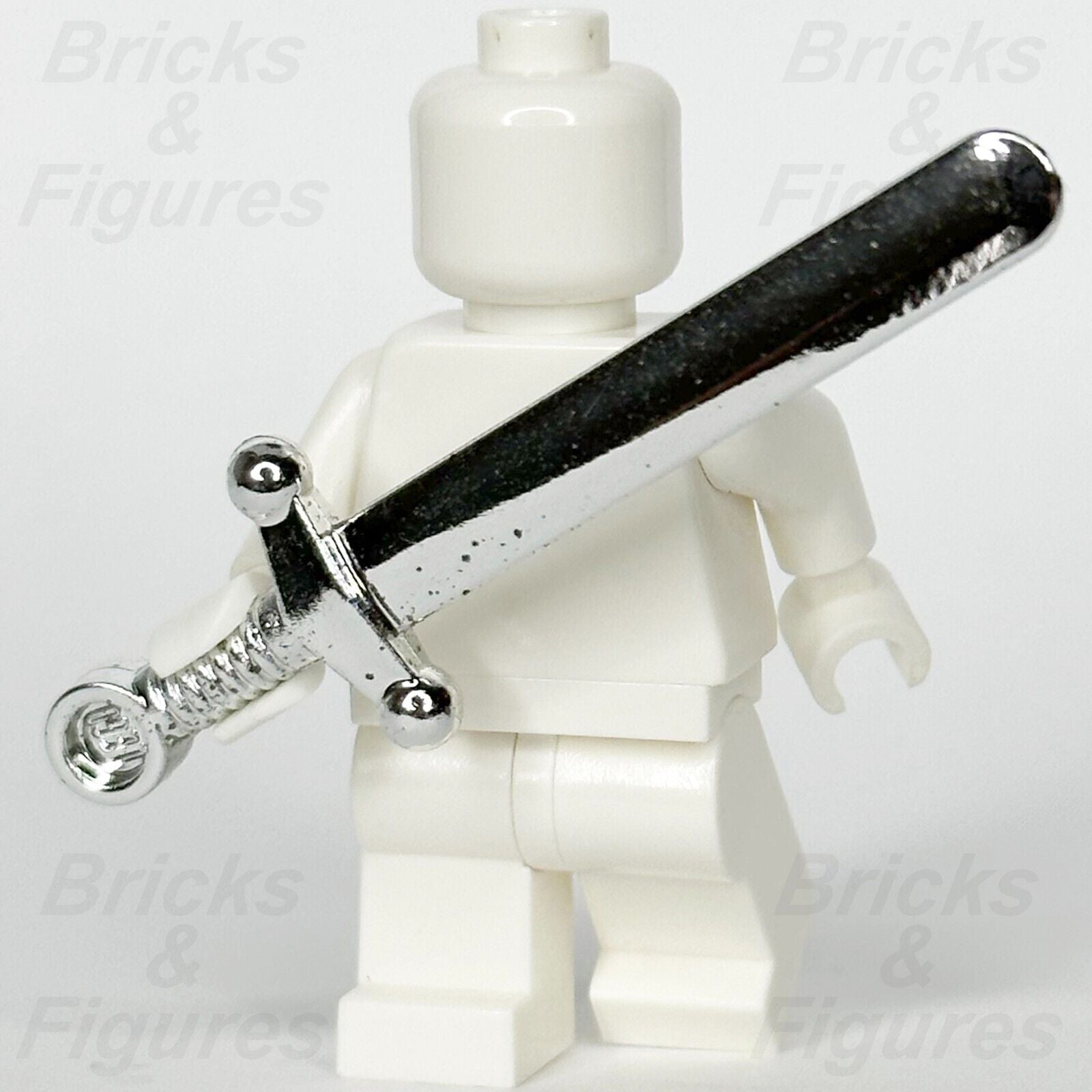 LEGO Chrome Silver Greatsword Sword Blade Minifigure Castle Part 59 71014