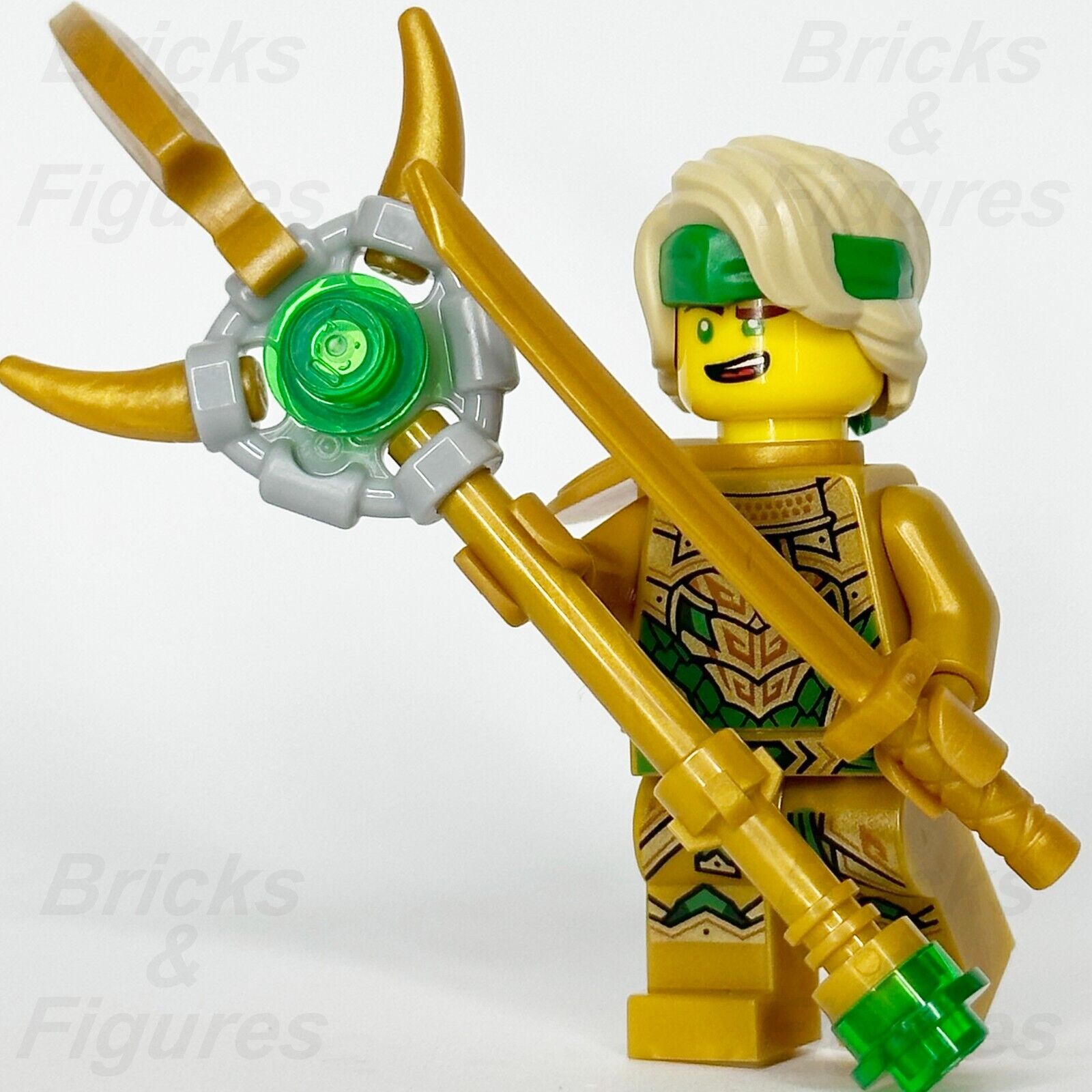 LEGO Ninjago Lloyd Golden Oni Minifigure Crystalized Ninja Hair 892297 njo796 2