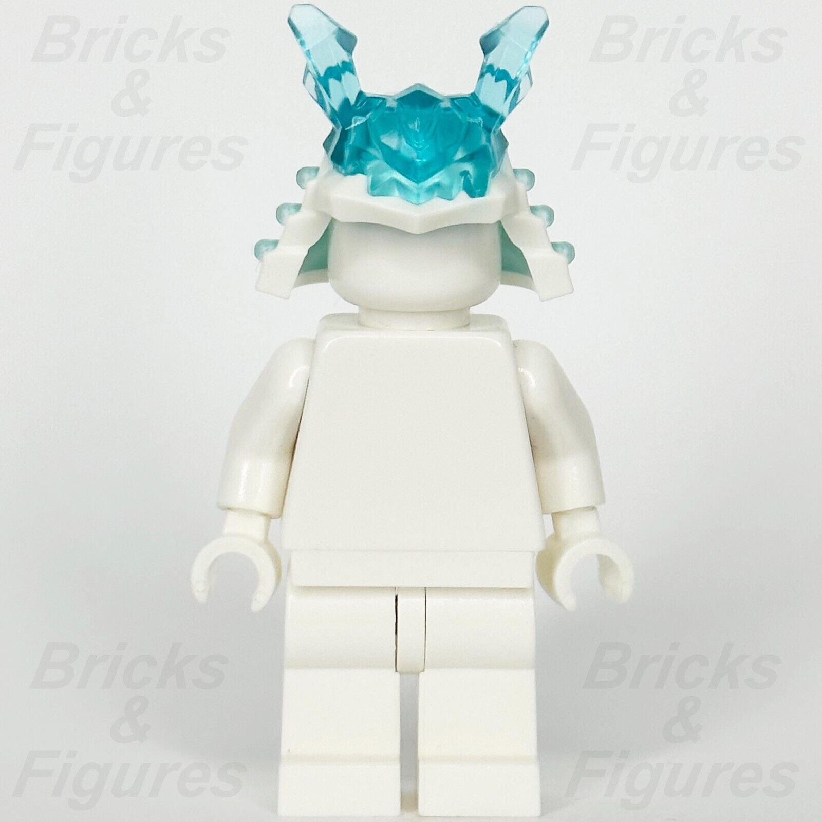 LEGO Ninjago Ice Emperor's Helmet Minifigure Part Samurai White Blue Crystals 6