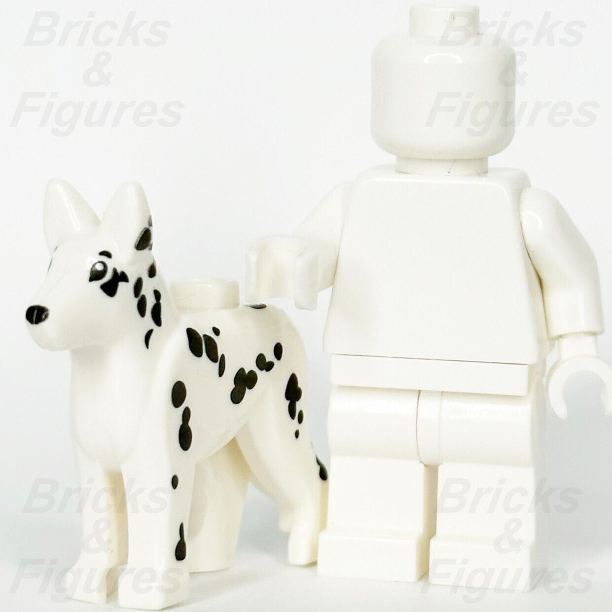 LEGO City Dalmatian Dog Minifigure Part Animal Fire 92586pb03 White Black Spots