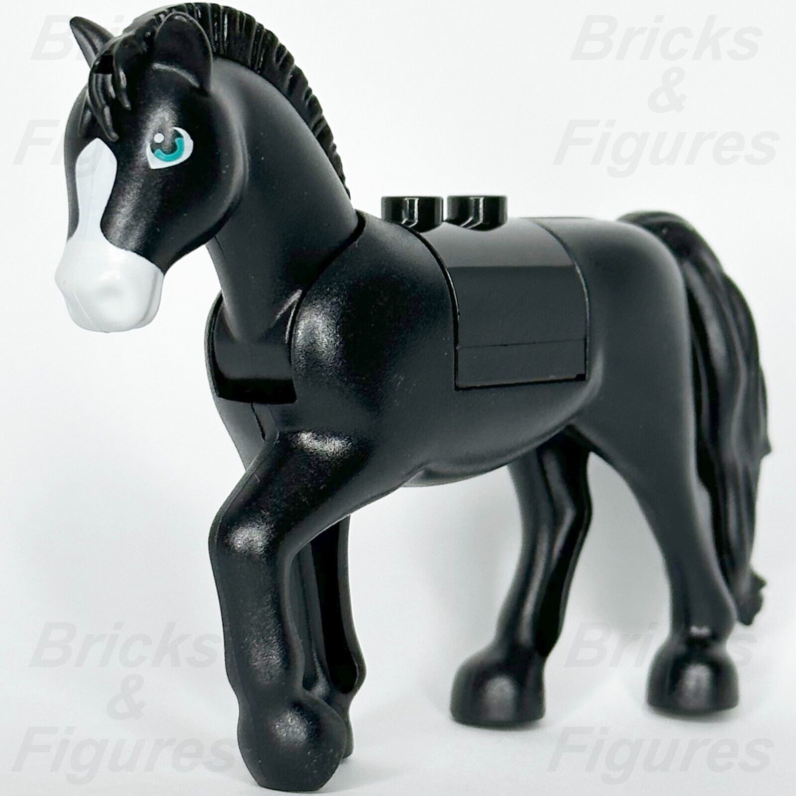 LEGO Disney Princess Black Horse Khan Animal Part Minifigure 43208 White Blaze