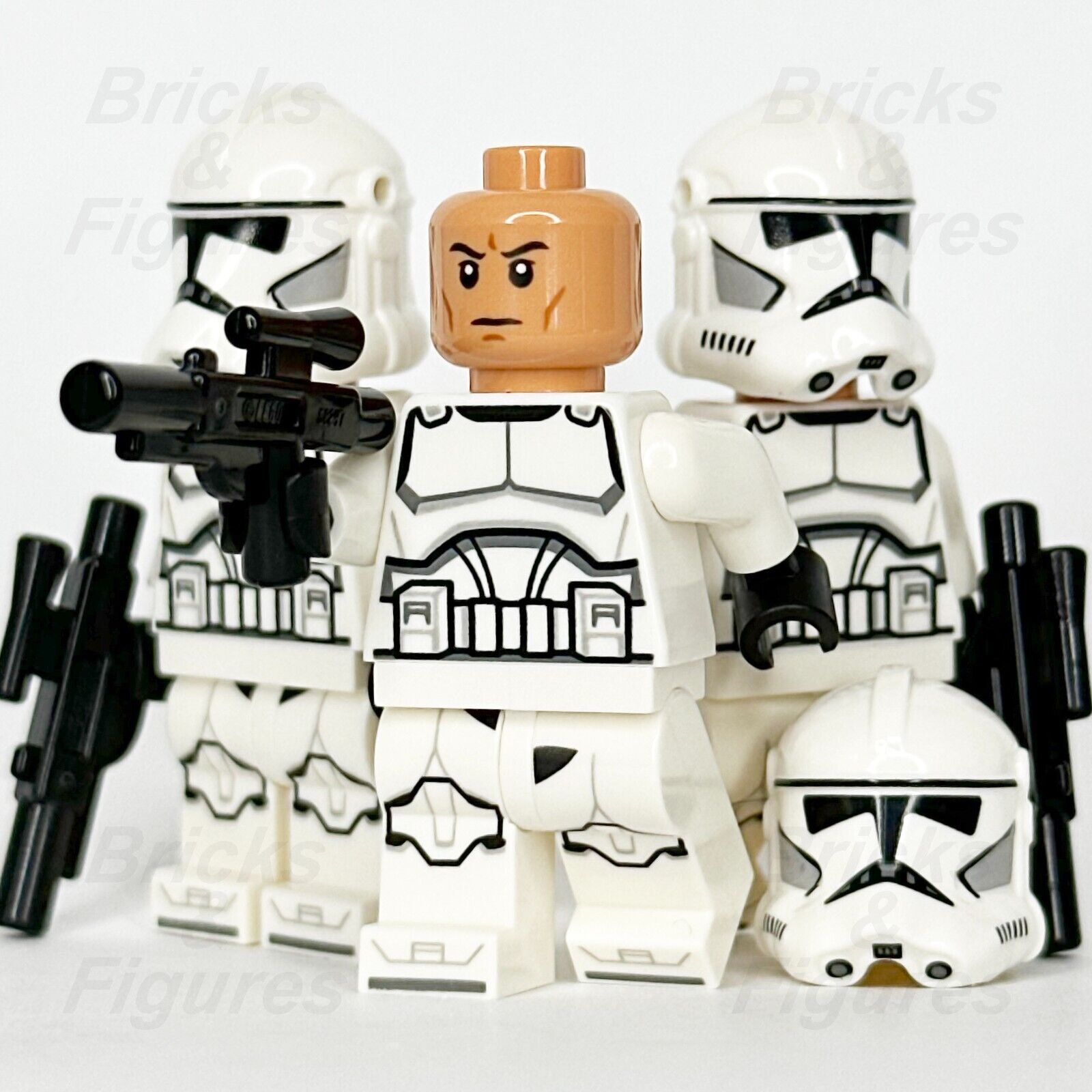 LEGO Star Wars Clone Trooper Minifigure Phase 2 The Clone Wars 75372 sw1319 x 3