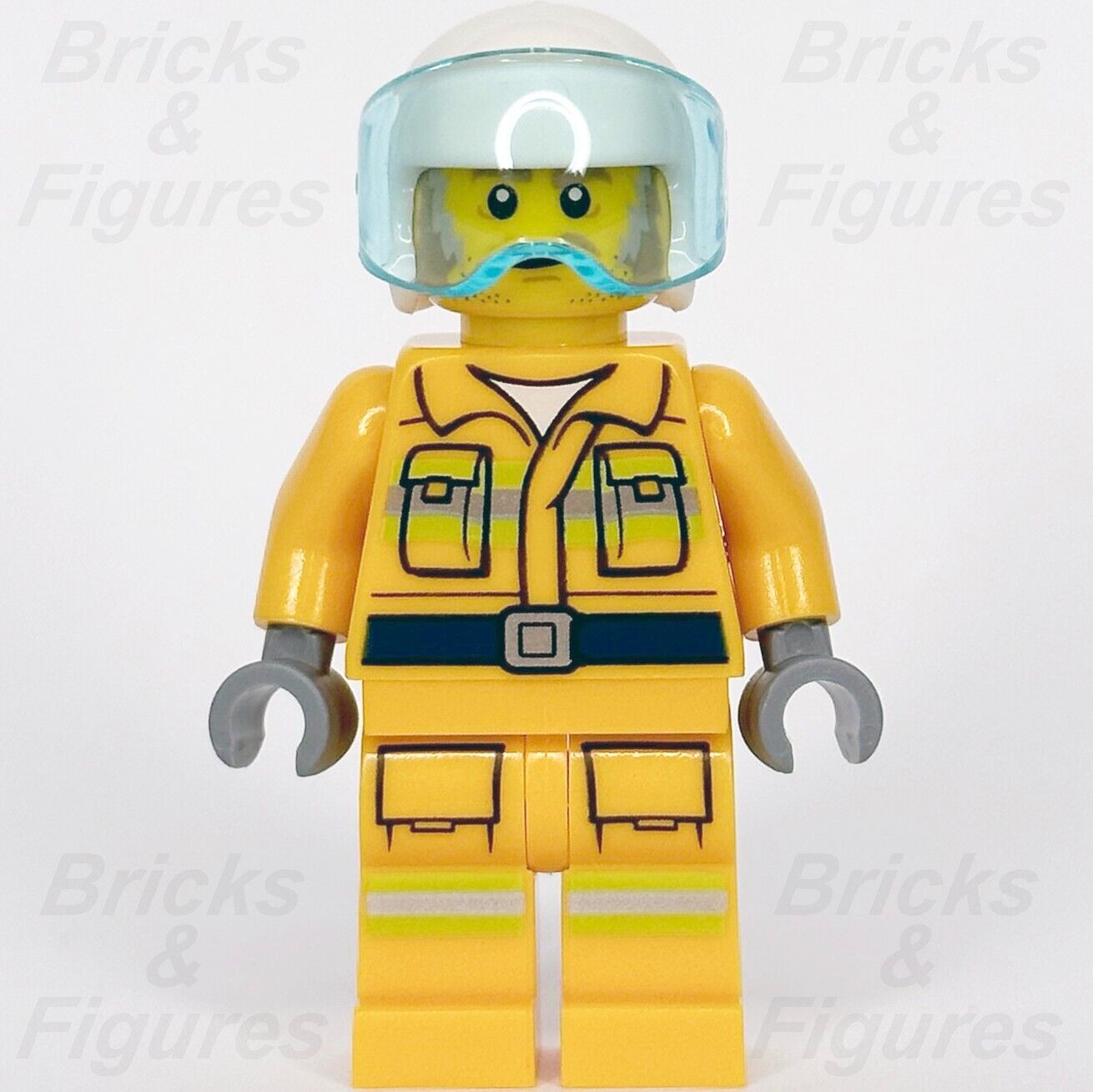 LEGO Town City Fire Fireman Pilot Firefighter Minifigure Male 60320 cty1369 2