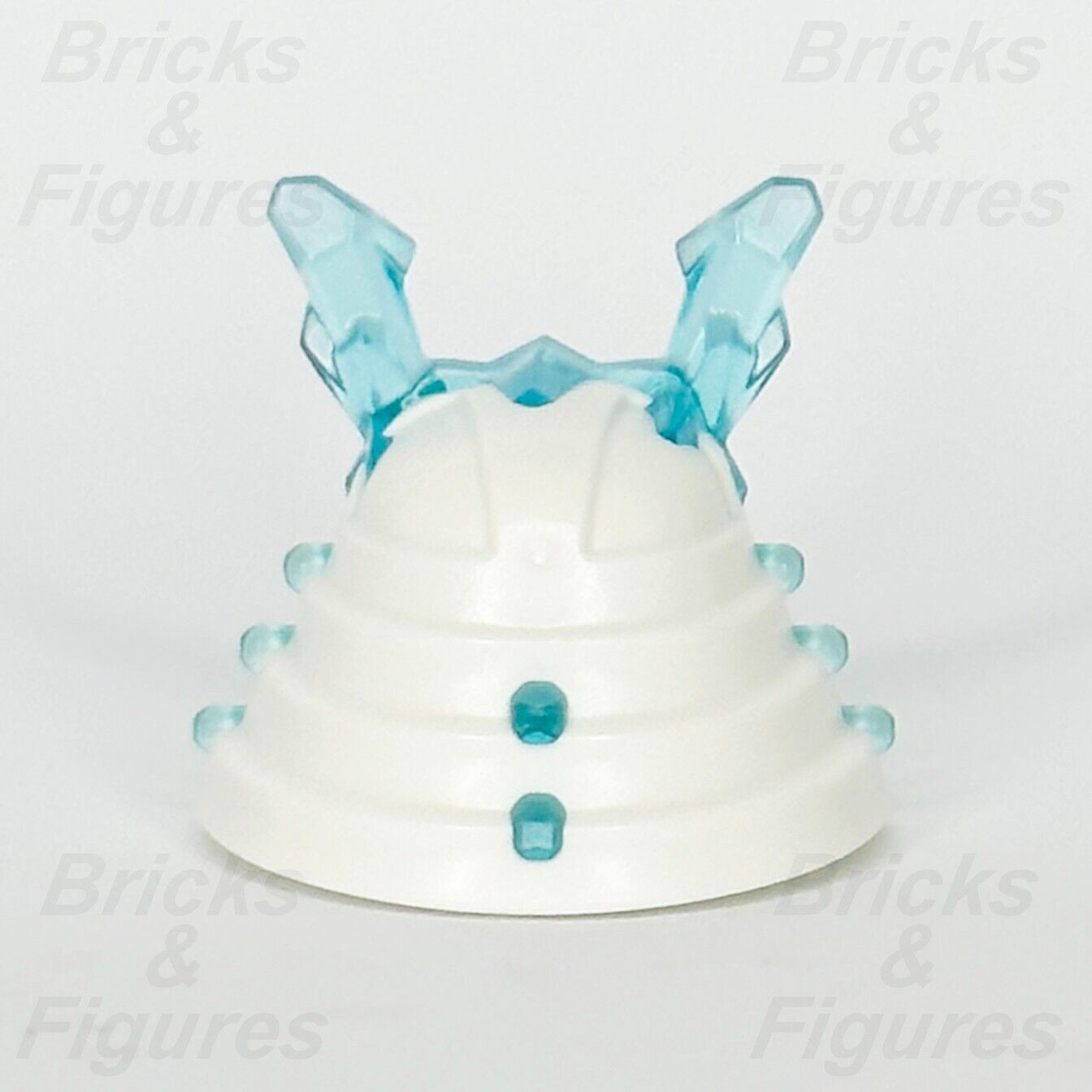 LEGO Ninjago Ice Emperor's Helmet Minifigure Part Samurai White Blue Crystals 3