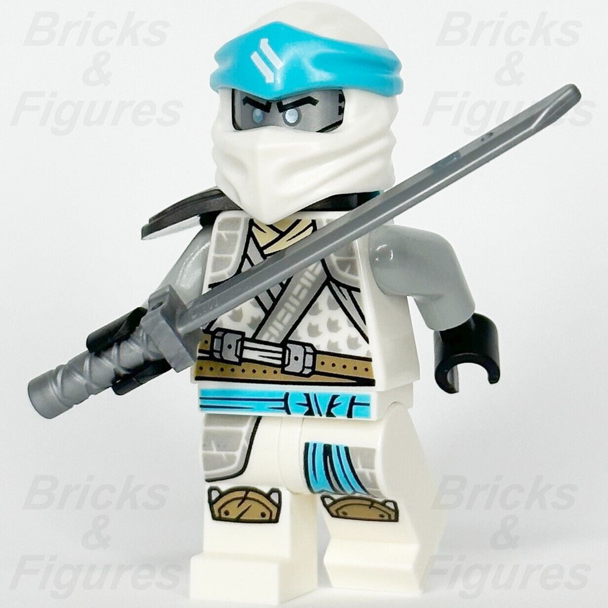 LEGO Ninjago Zane Minifigure Crystalized White Ice Ninja 71771 njo763 Minifig 3