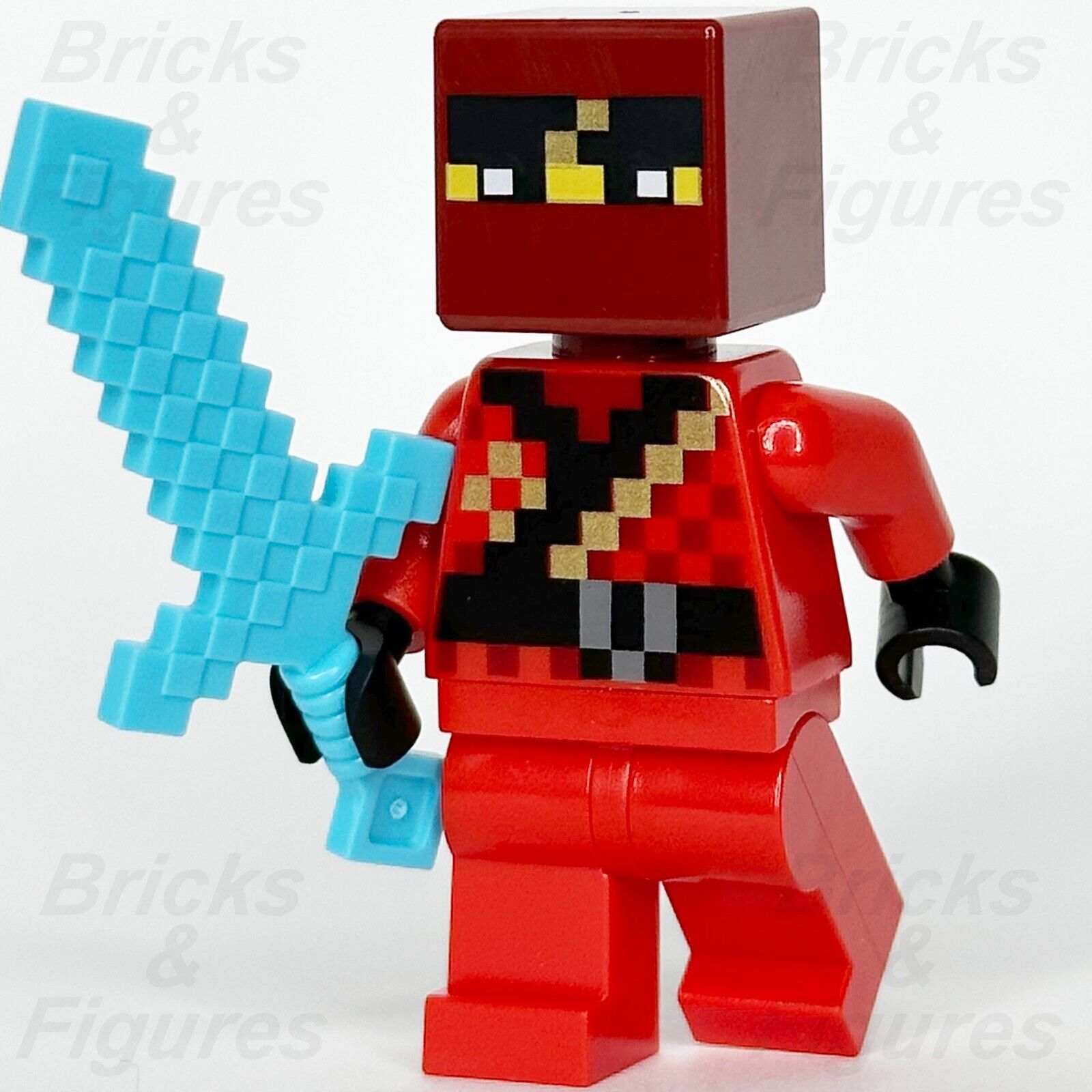 LEGO Minecraft Kai Minifigure with Sword Fire Red Ninja 21160 min077 Ninjago - Bricks & Figures